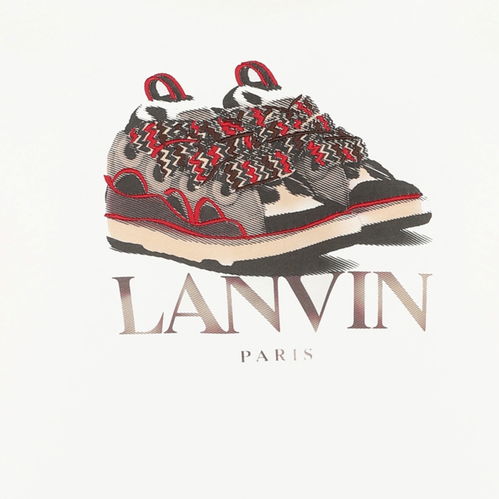 T-shirt with trainer print LANVIN for BOY