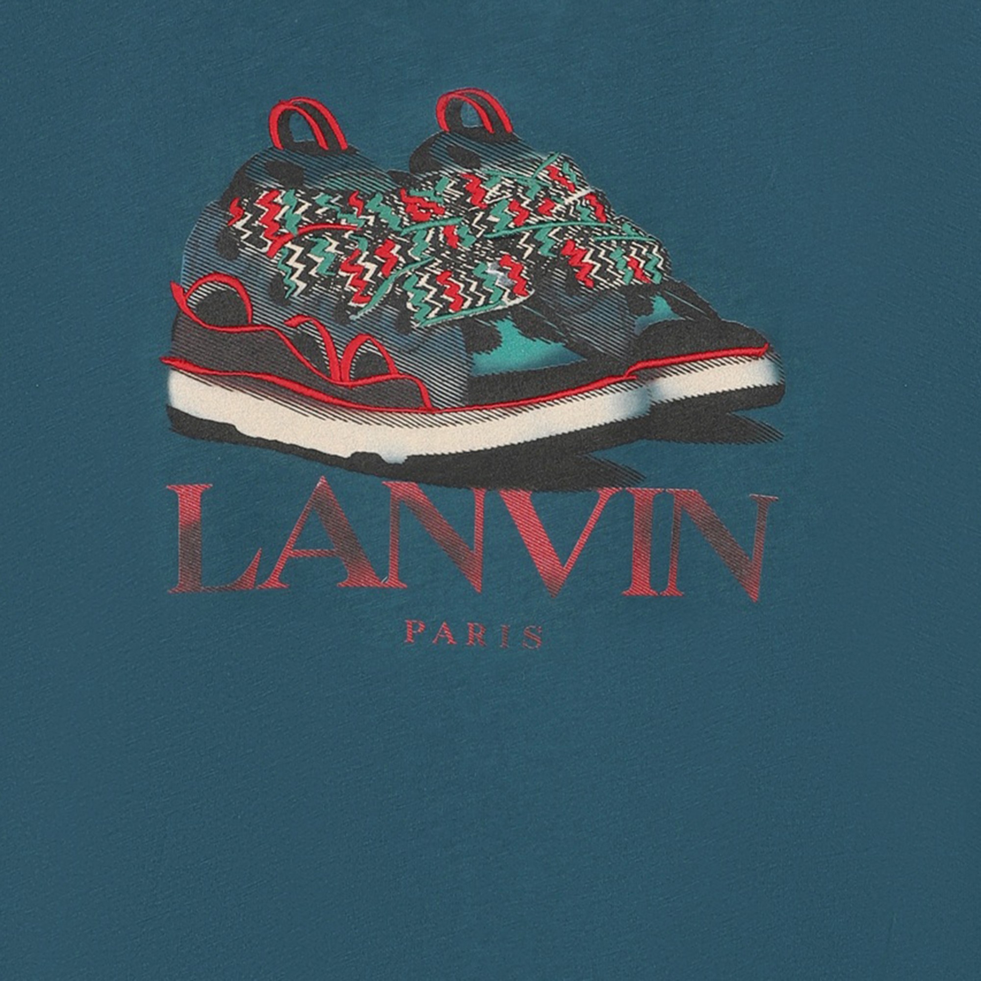 T-shirt with trainer print LANVIN for BOY