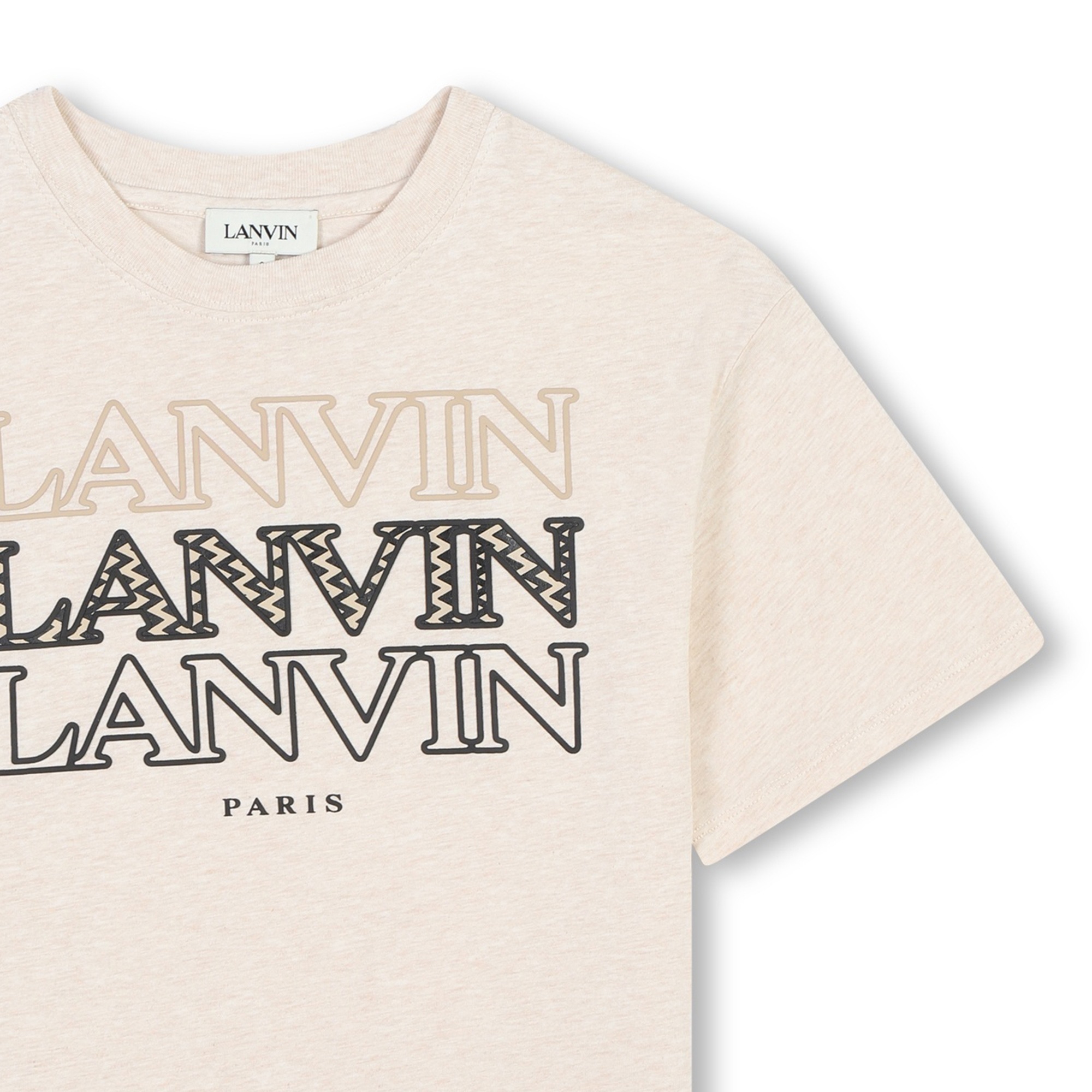 T-shirt met drievoudig logo LANVIN Voor