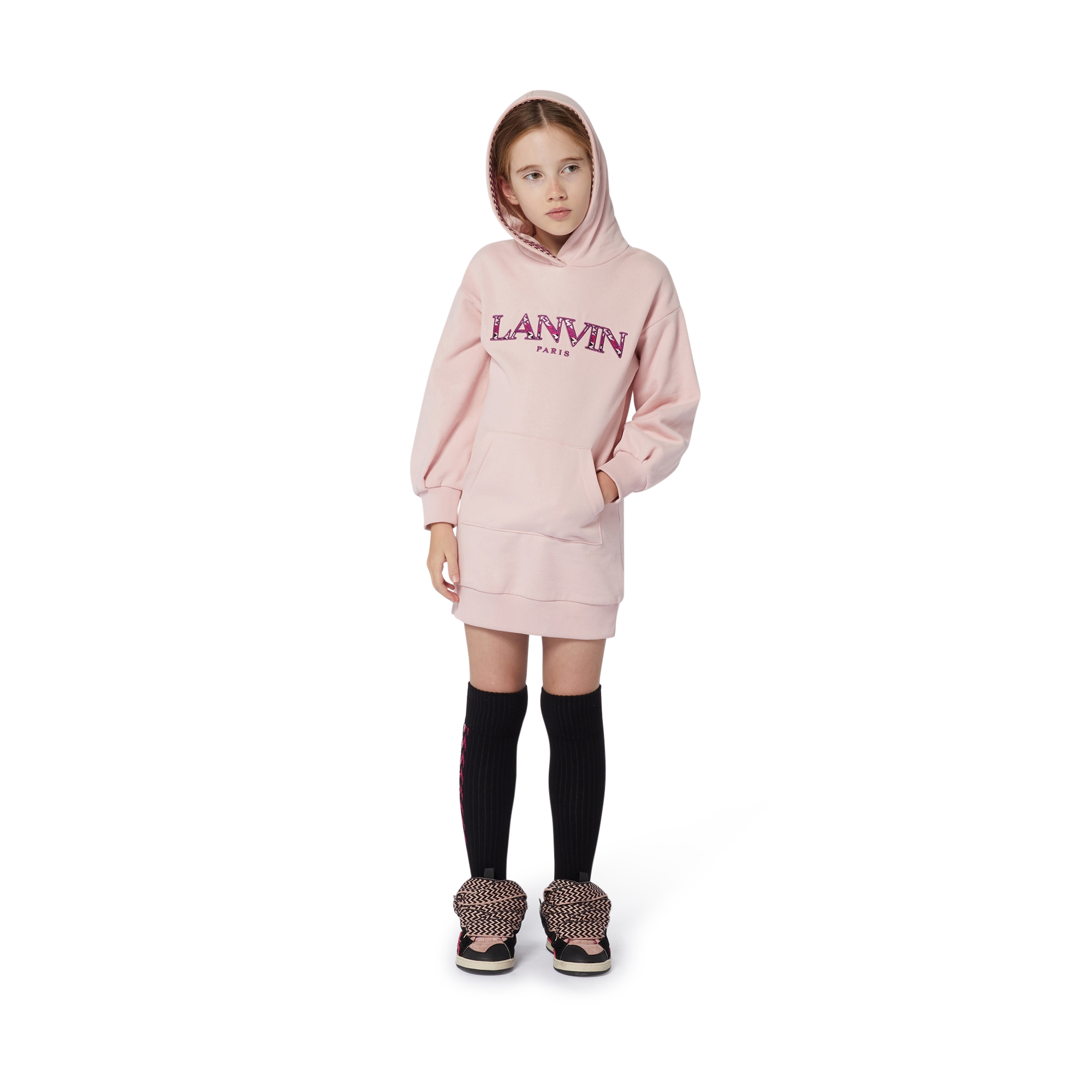 Sneakers in pelle lacci grandi LANVIN Per BAMBINA