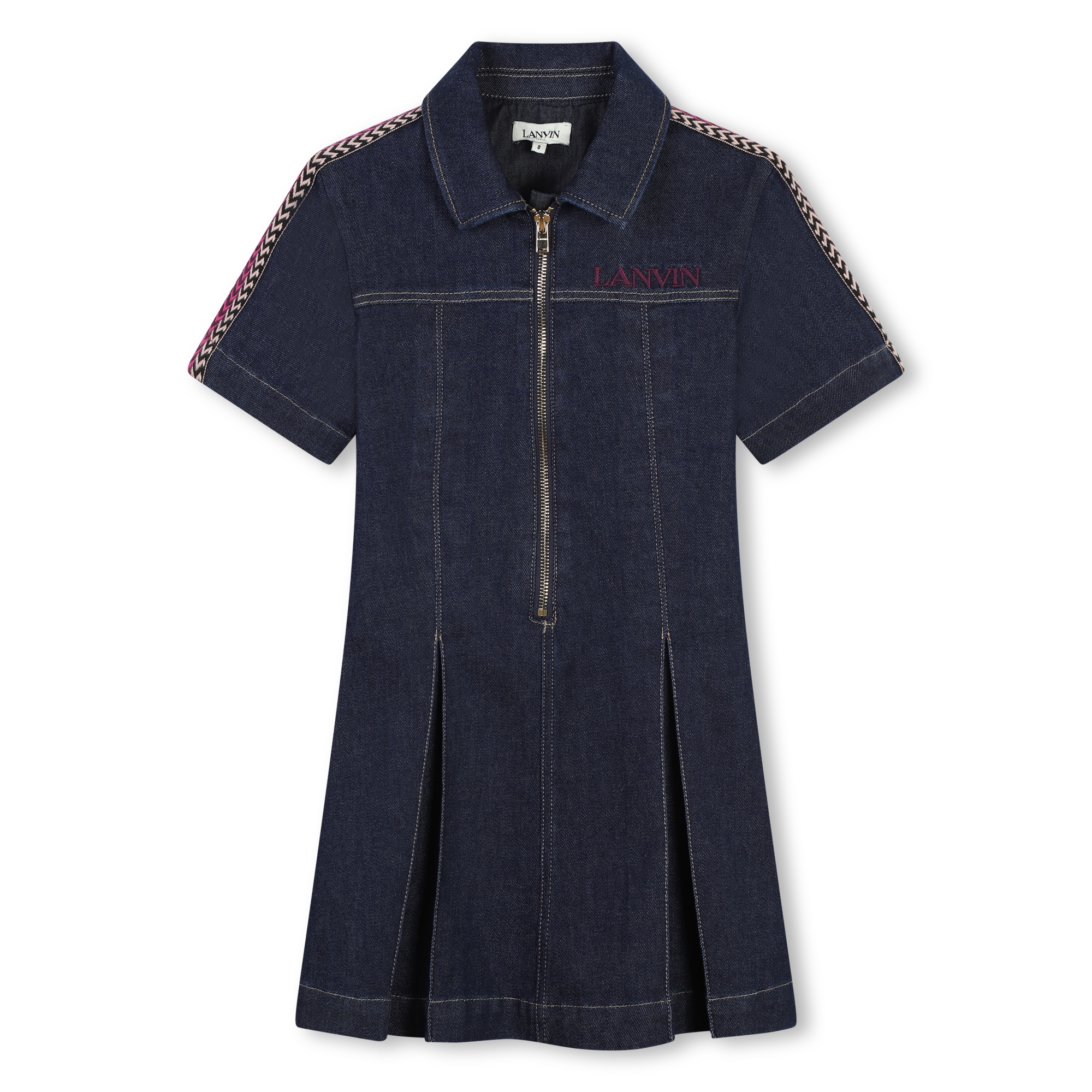 Robe en jean à manches courtes LANVIN pour FILLE