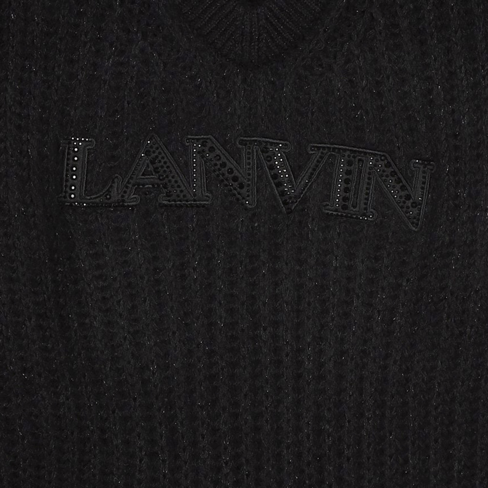 Embroidered knit V-neck jumper LANVIN for GIRL