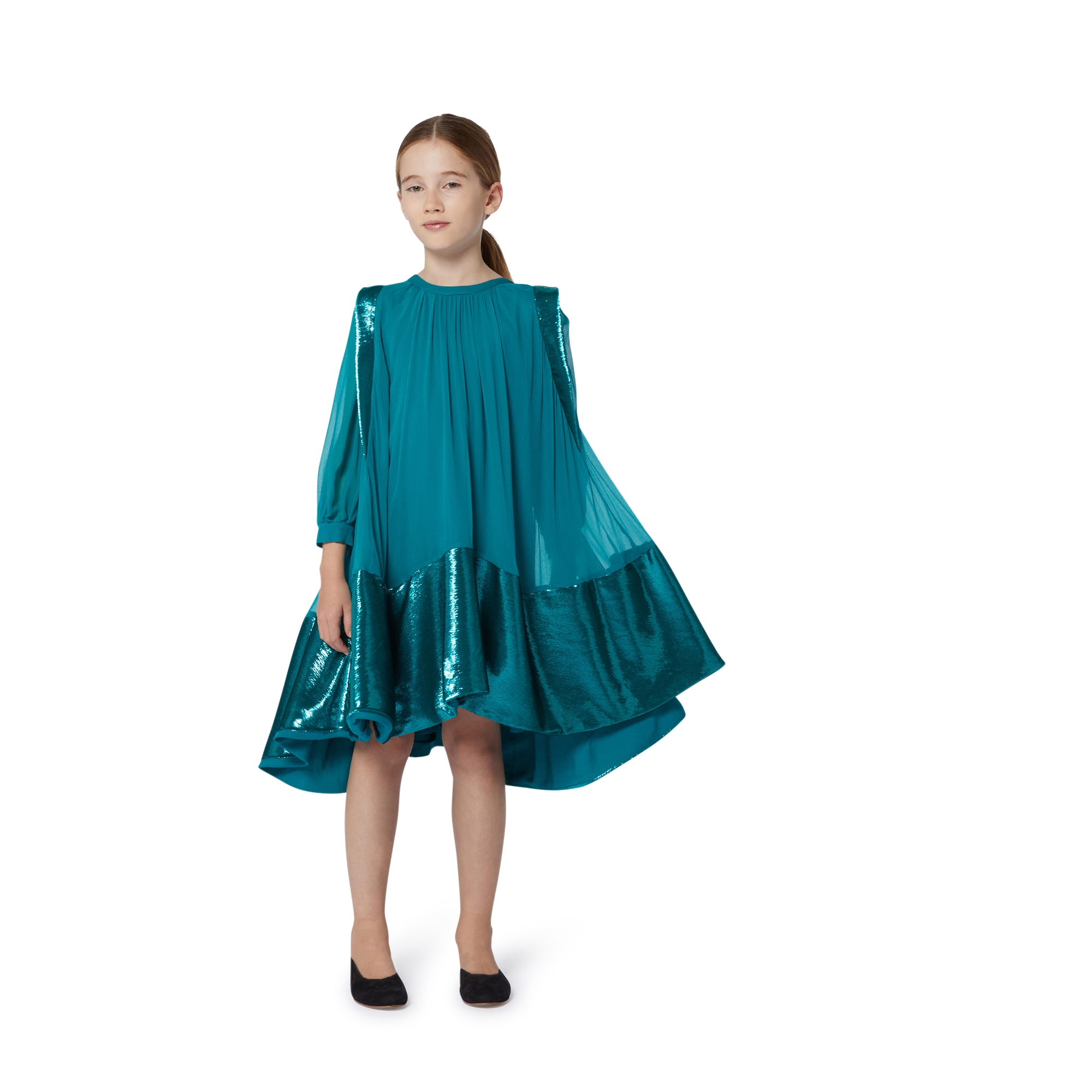 Formal silk dress LANVIN for GIRL