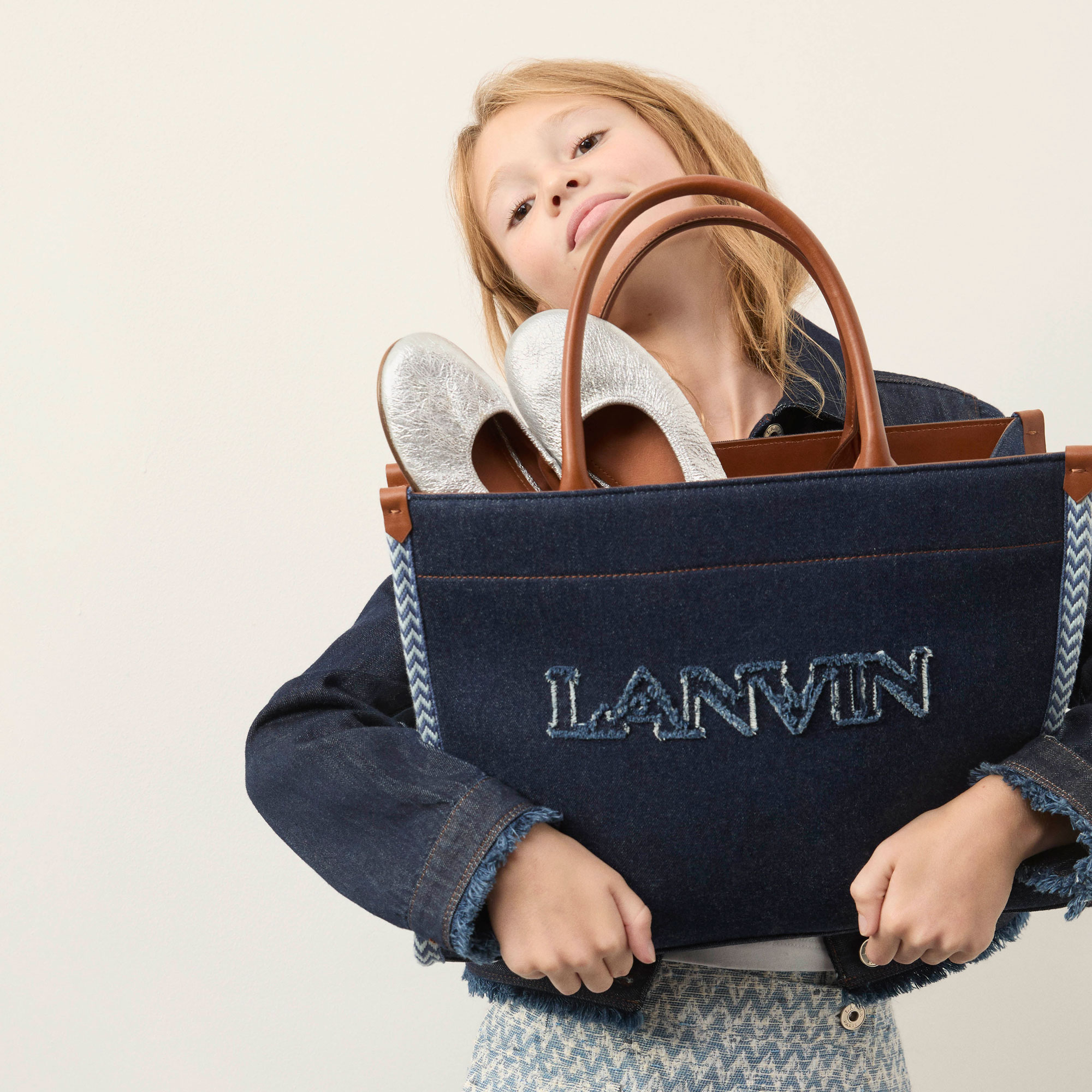 Bolso cabás con bandolera LANVIN para NIÑA