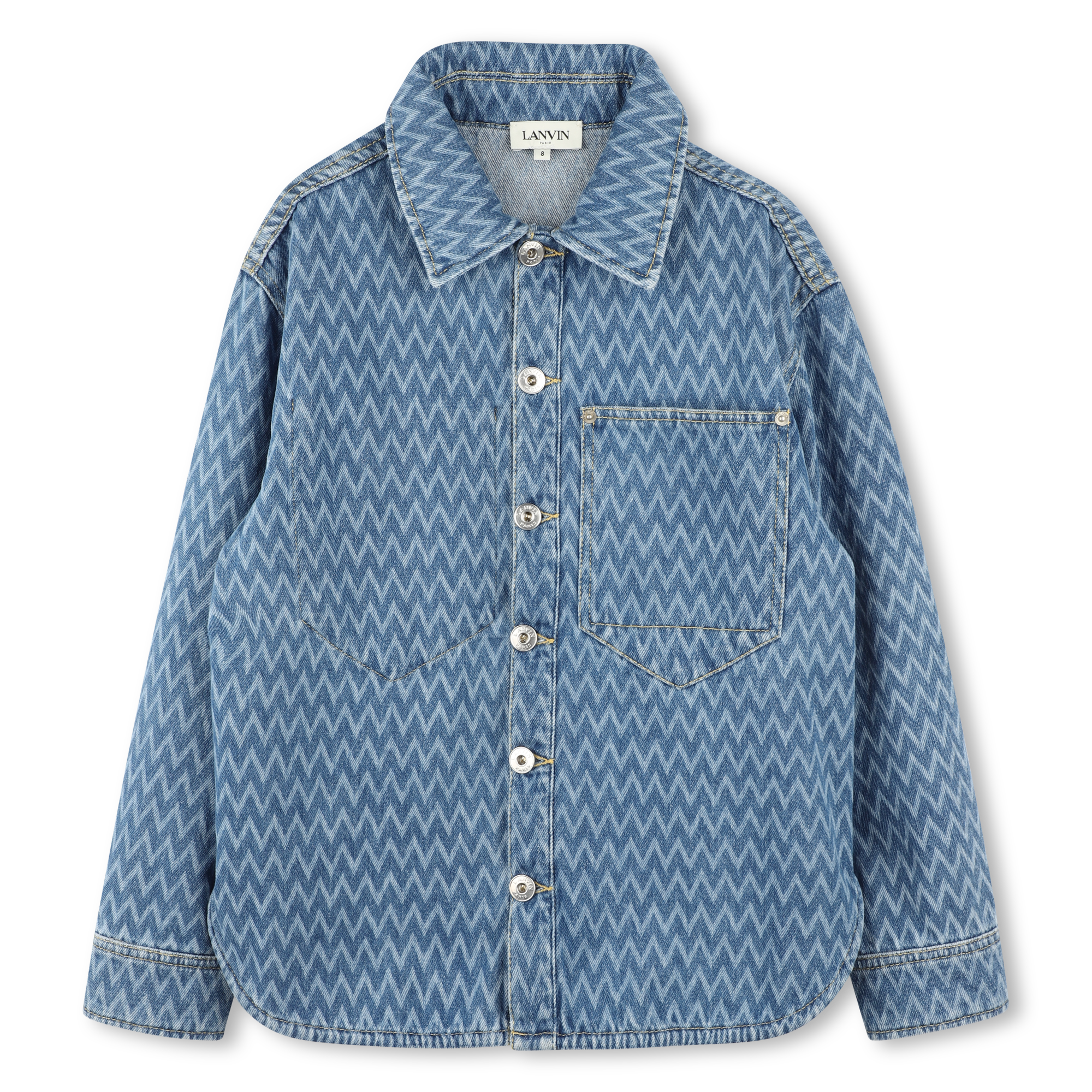 Patterned denim shirt LANVIN for BOY