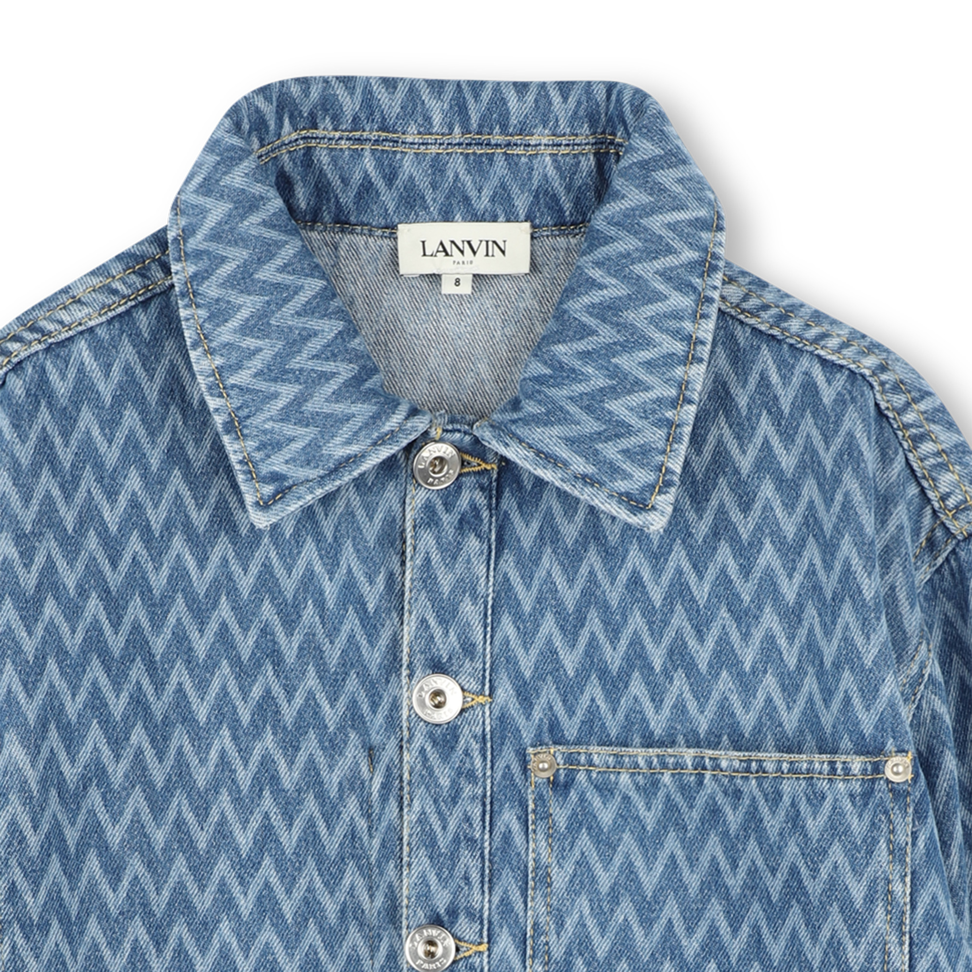 Patterned denim shirt LANVIN for BOY