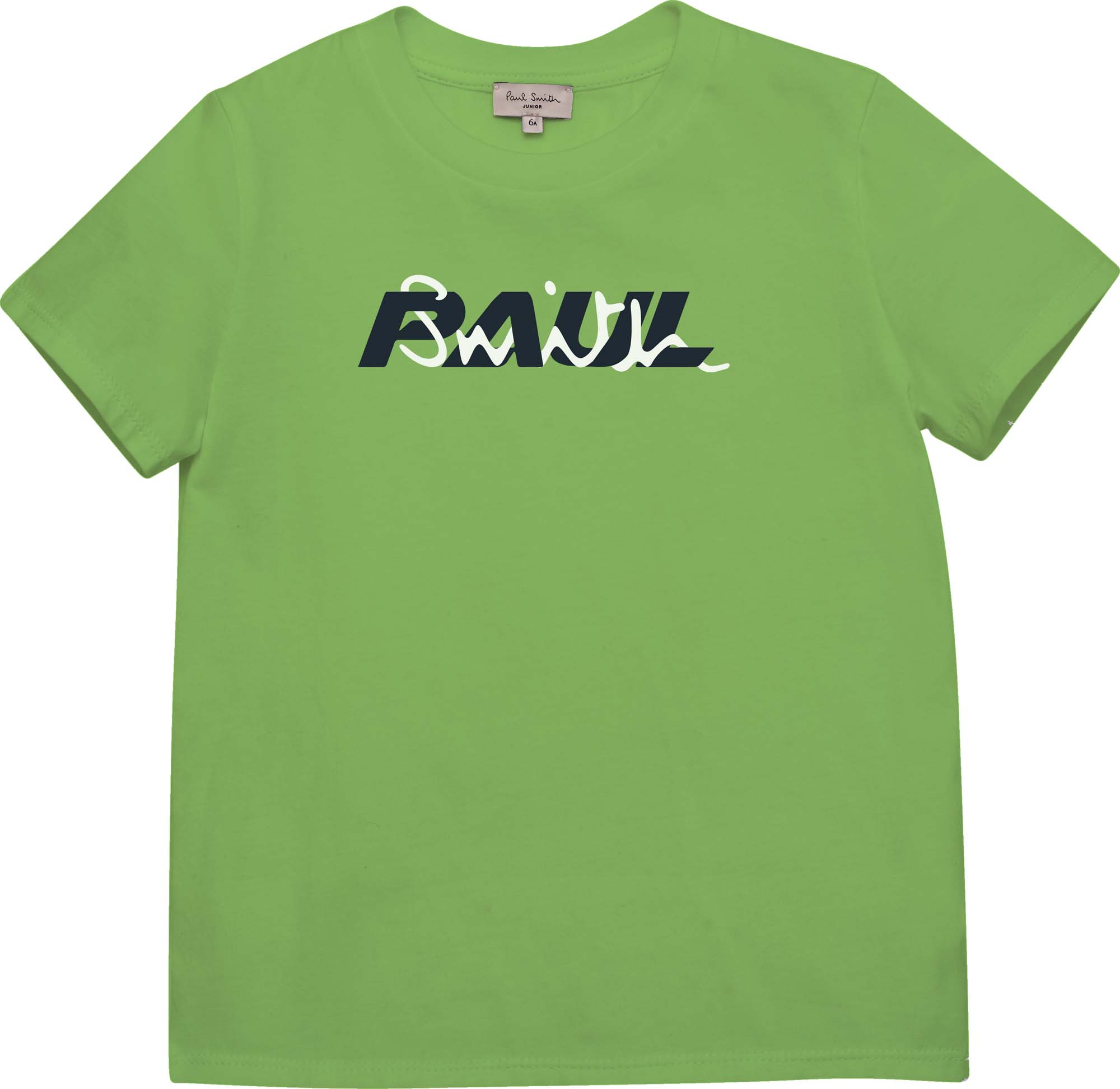 PAUL SMITH JUNIOR T-shirt en coton biologique GARCON 16A Vert