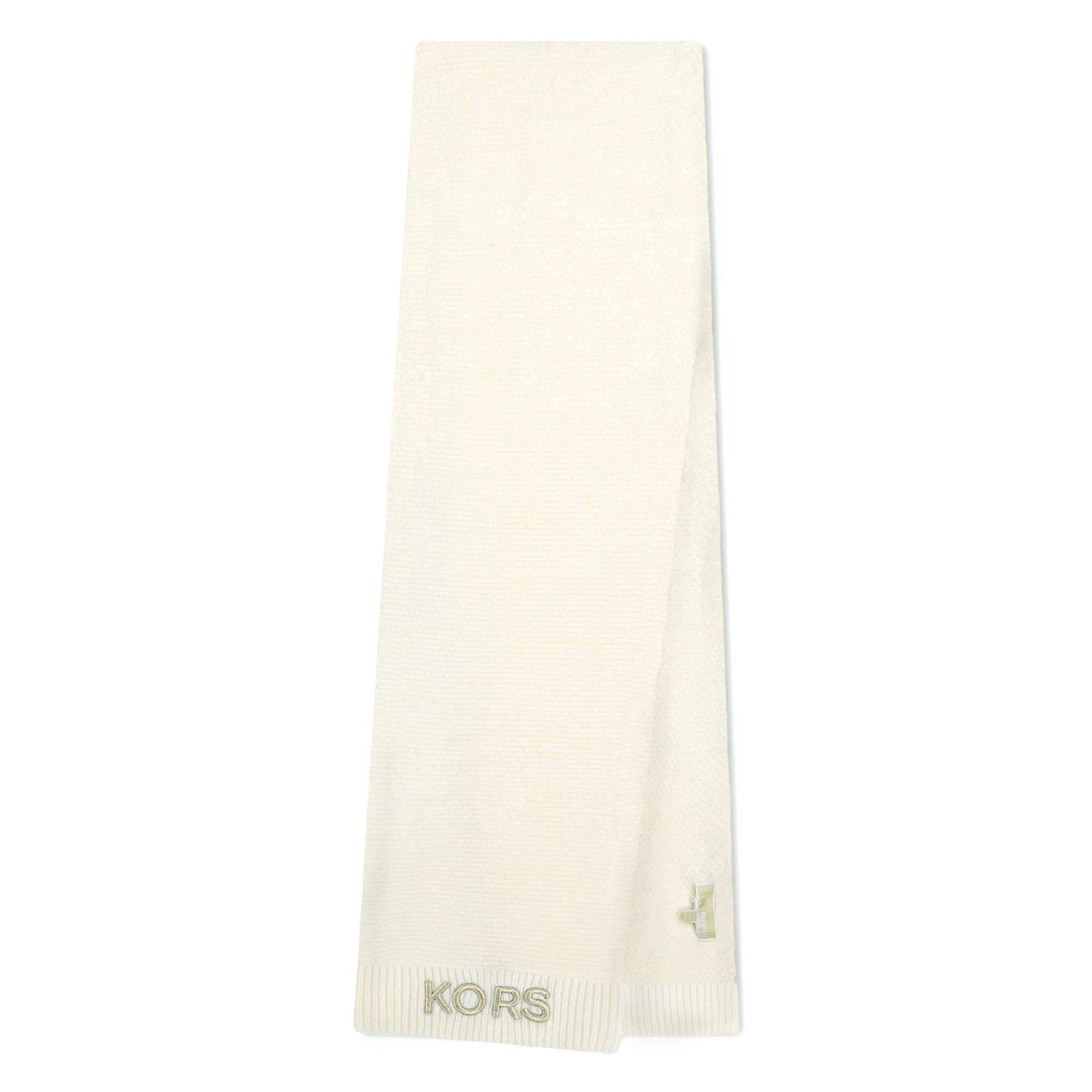 michael kors écharpe en tricot avec logo fille taille 4 blanc