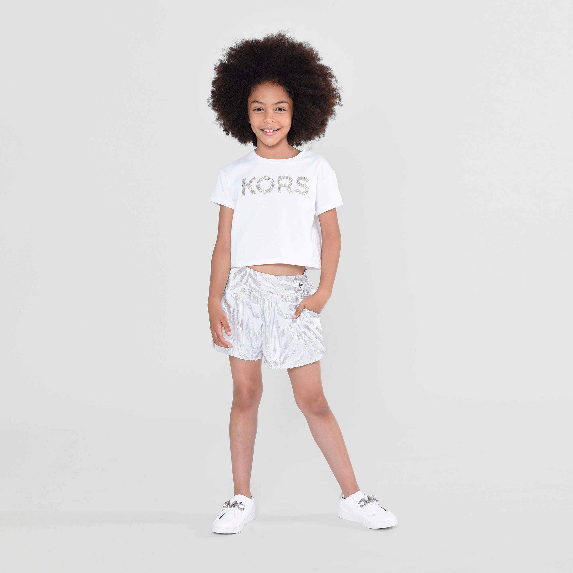 Frayed zebra-print shorts MICHAEL KORS for GIRL