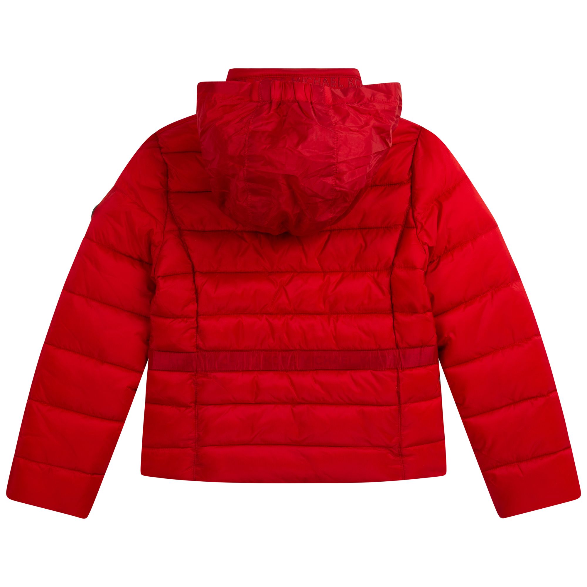 MICHAEL KORS Hooded puffer jacket girl red - | Kids around