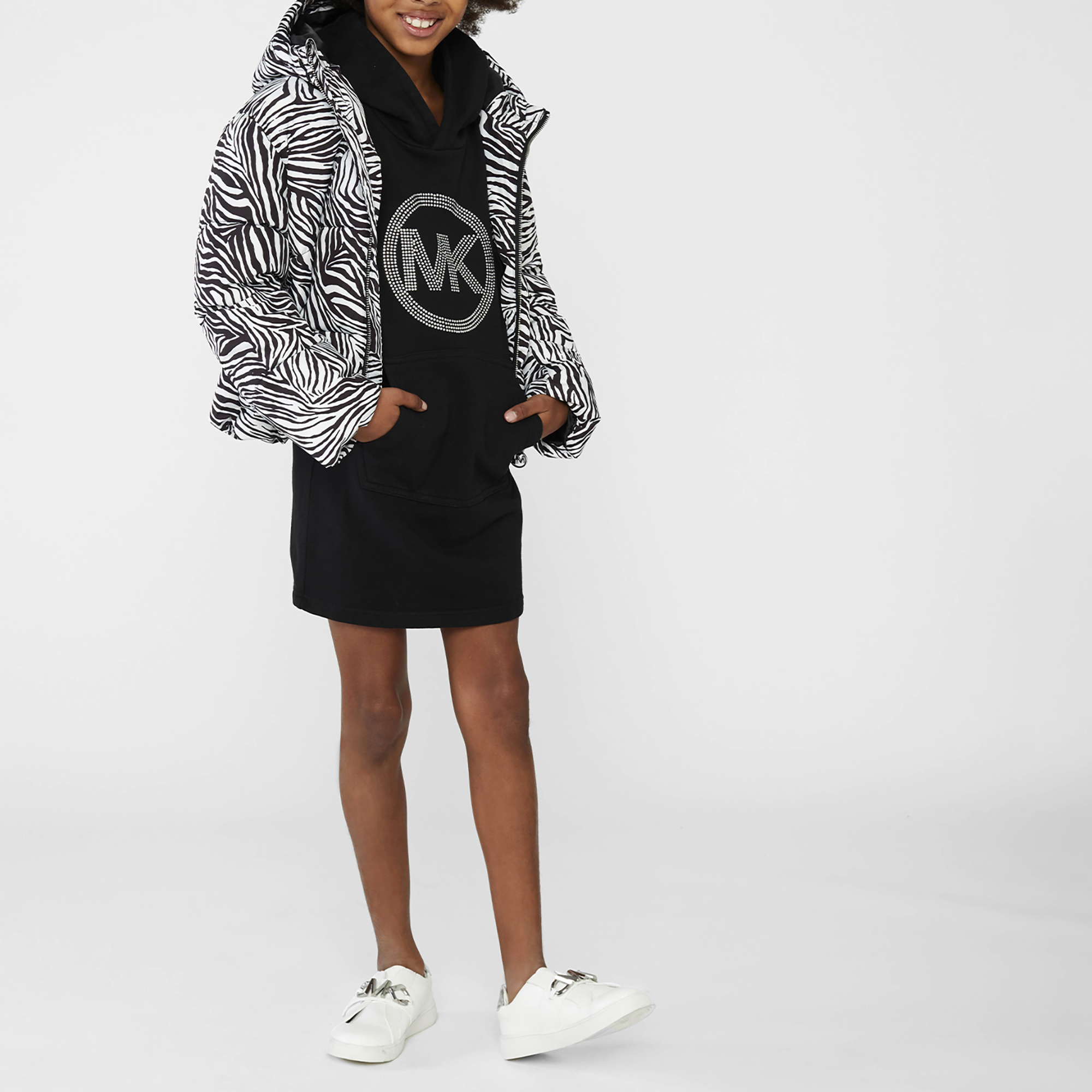 Zebra print puffer jacket MICHAEL KORS for GIRL