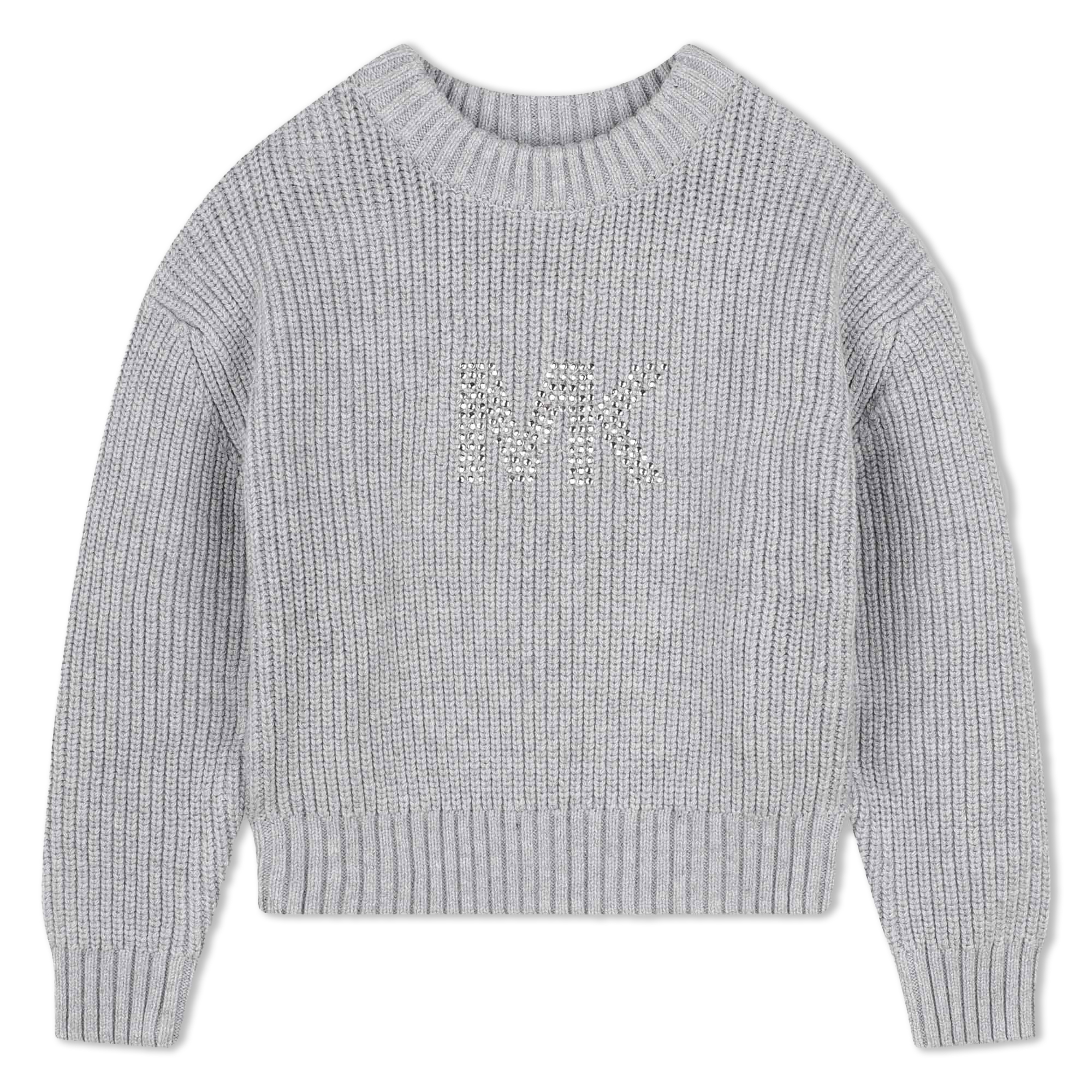 MICHAEL KORS Studded knit jumper girl grey Kids around