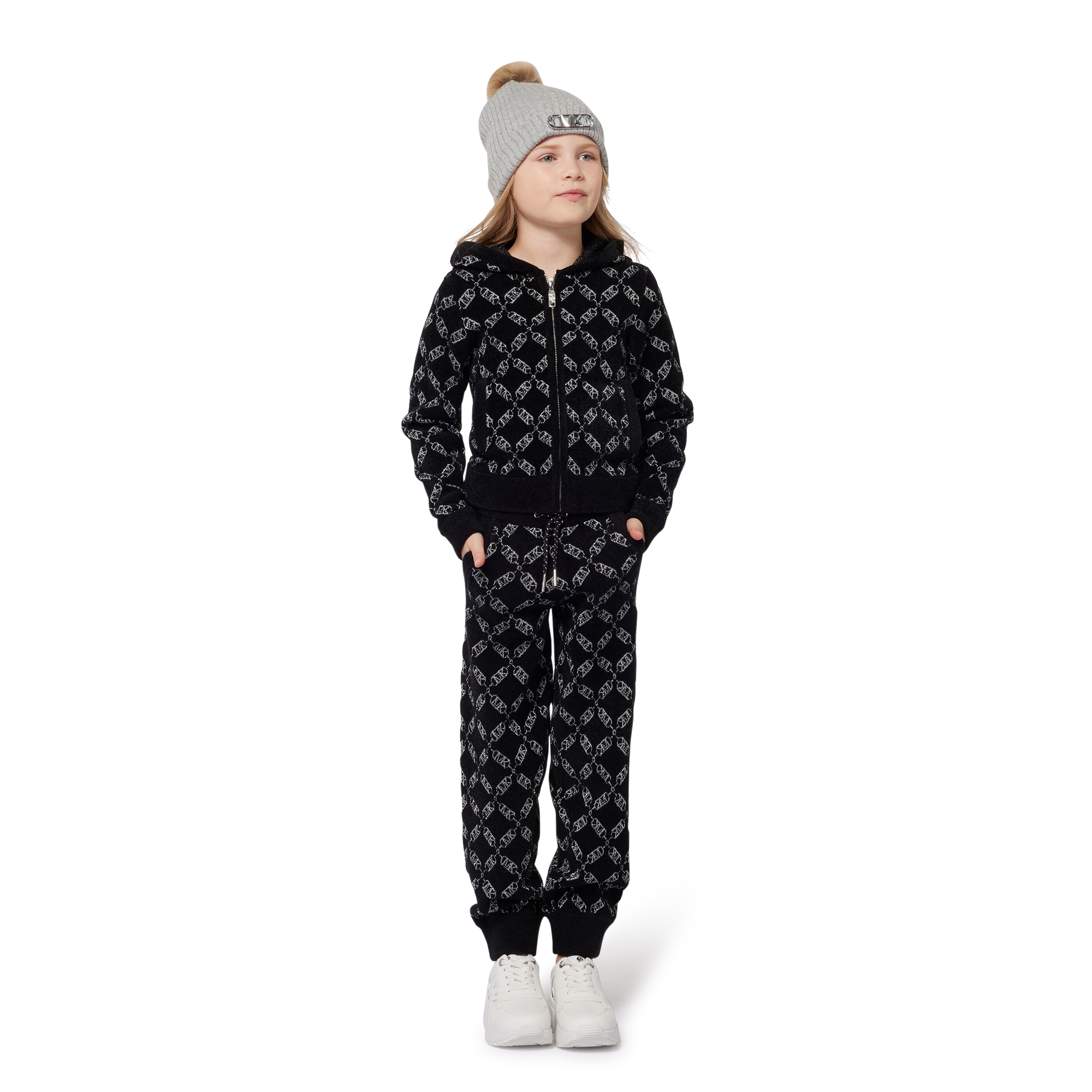 Cardigan zippé à capuche MICHAEL KORS pour FILLE