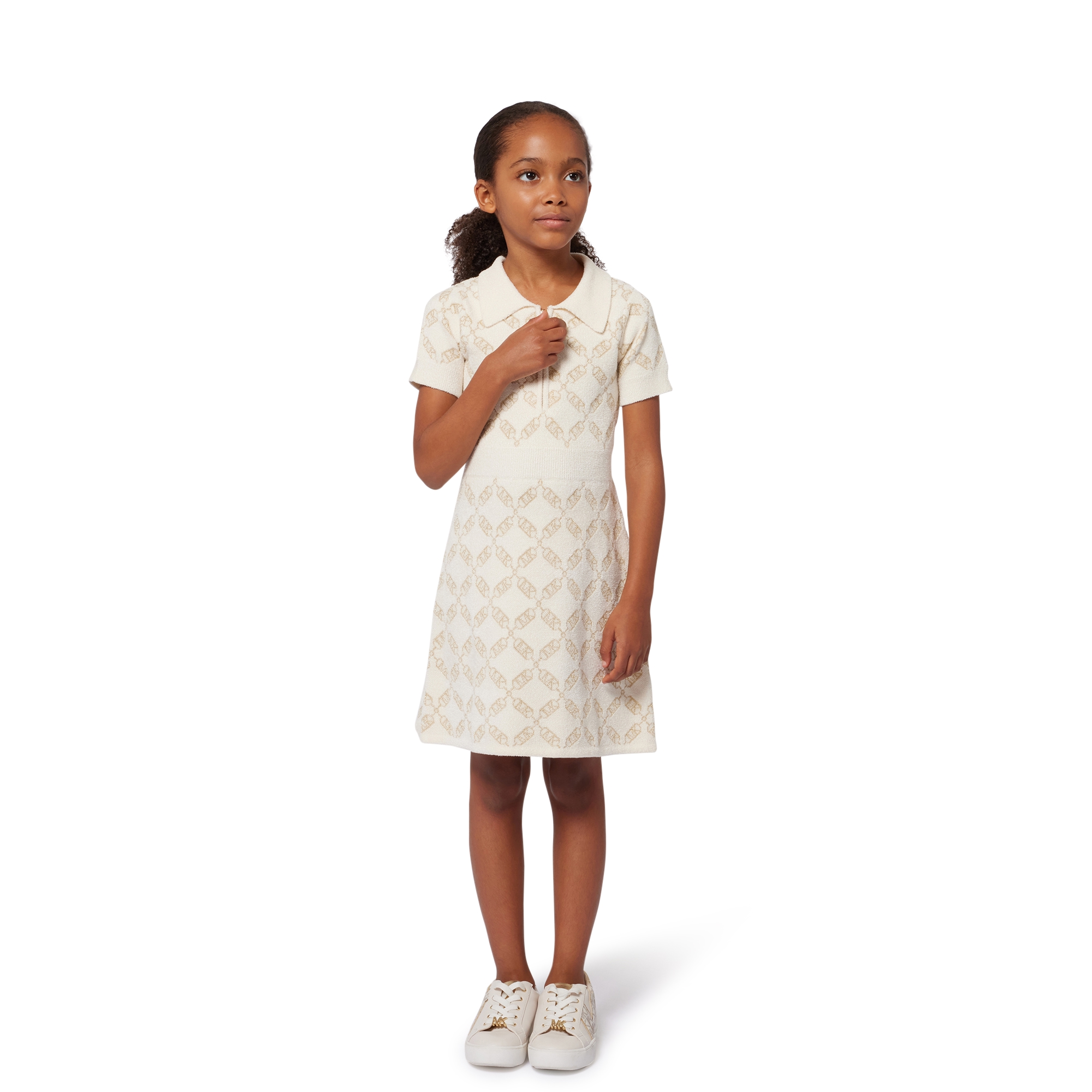 Short-sleeved jacquard dress MICHAEL KORS for GIRL