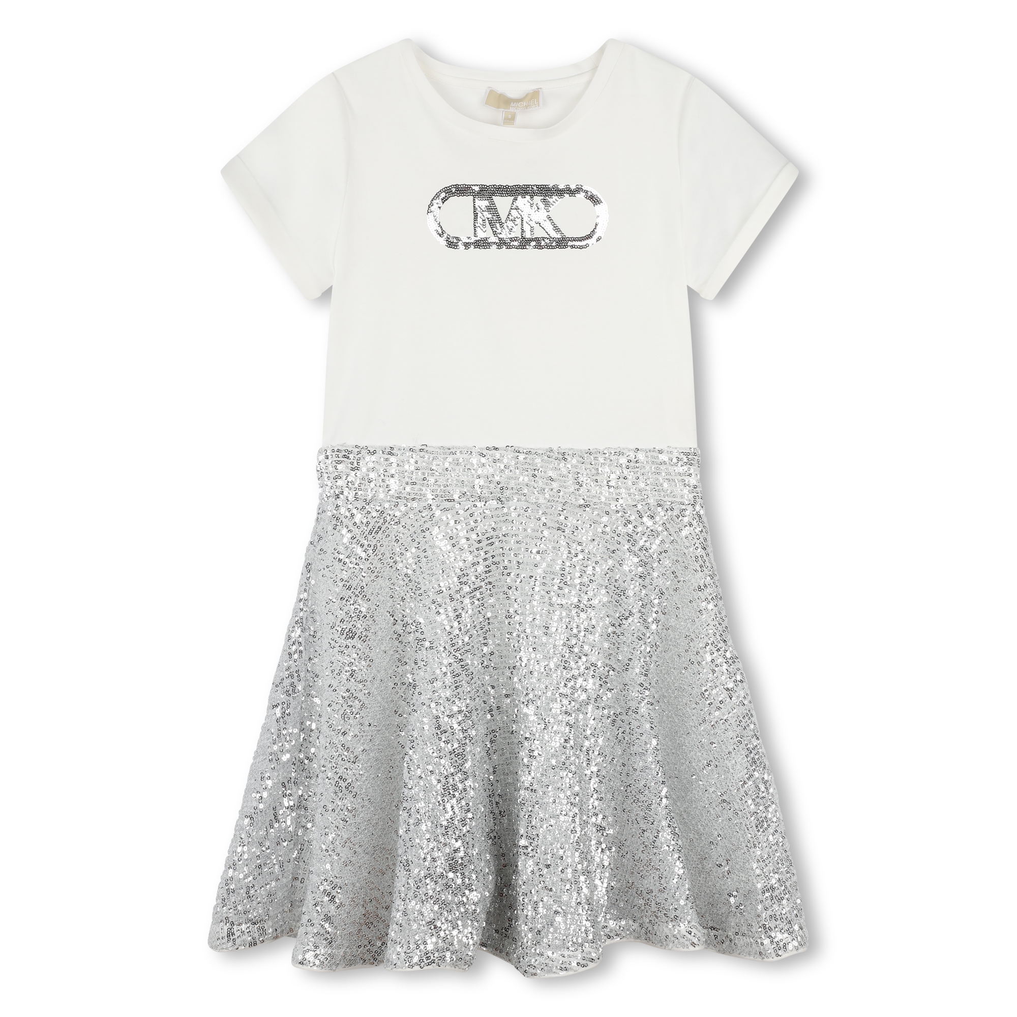 Robe bimatière à sequins MICHAEL KORS pour FILLE