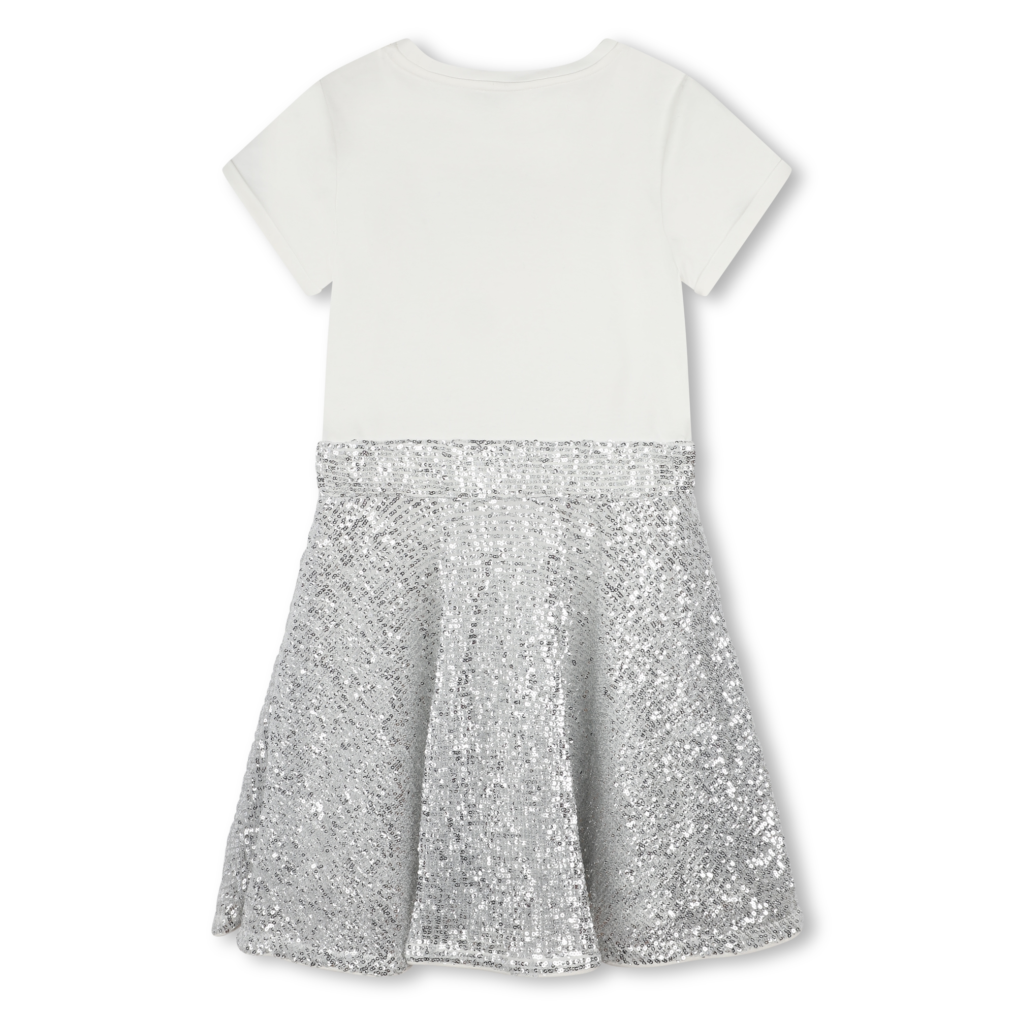 Robe bimatière à sequins MICHAEL KORS pour FILLE