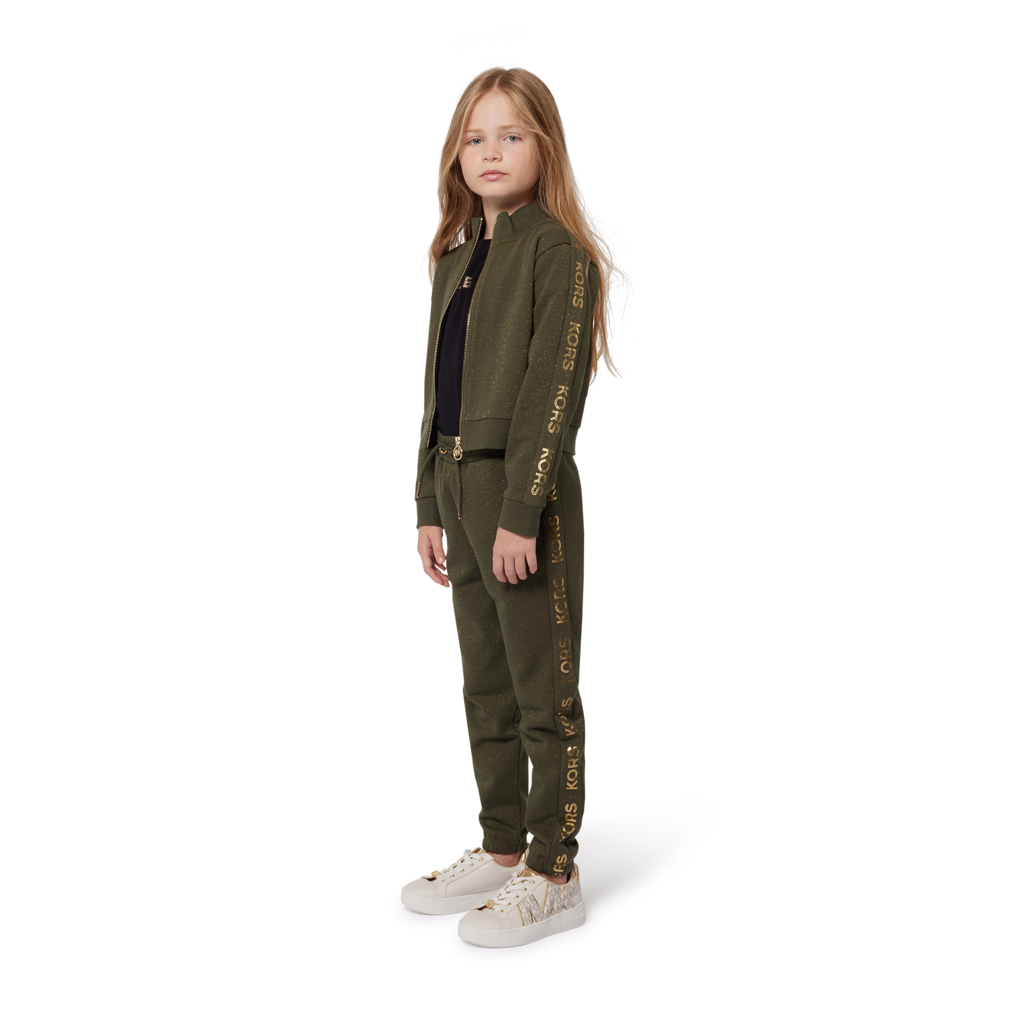 MICHAEL KORS Fleece jogging bottoms girl green Kids around