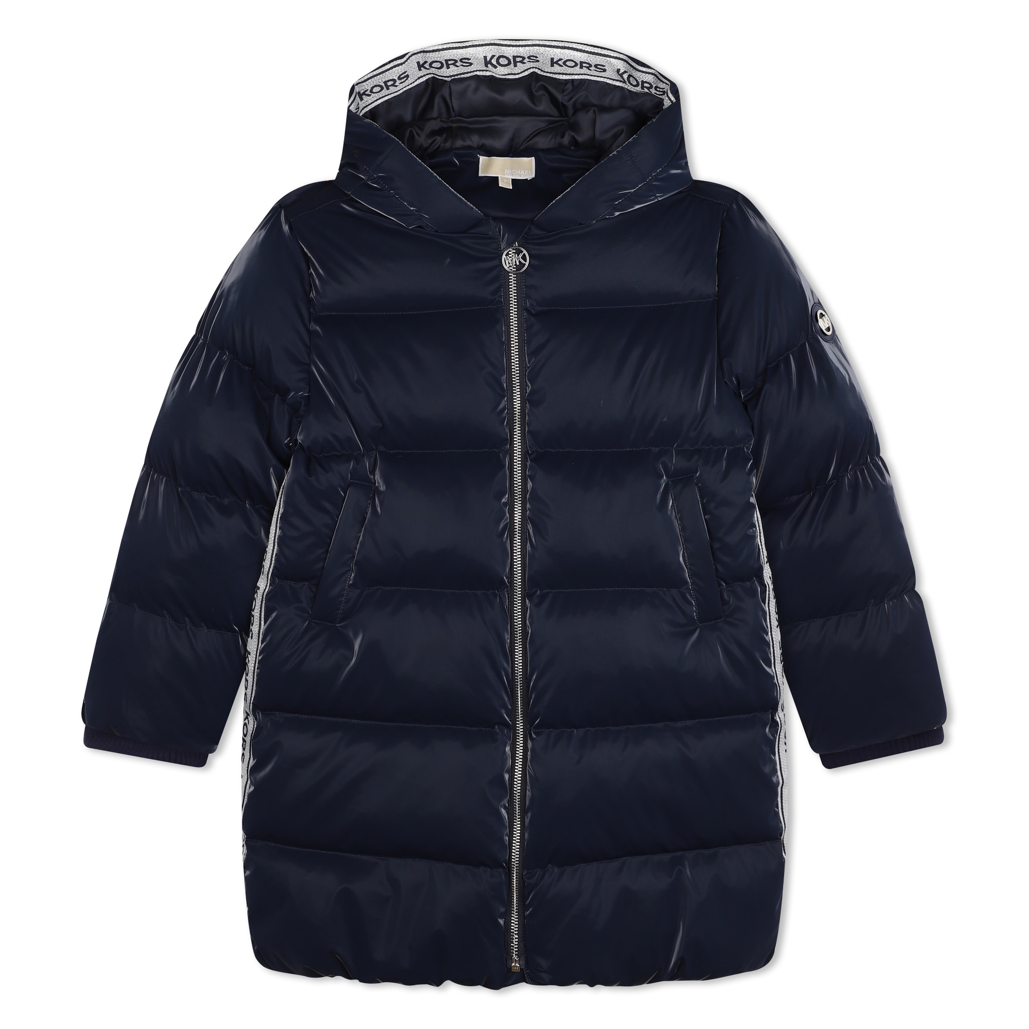 MICHAEL KORS Doudoune longue a capuche fille bleu Kids around