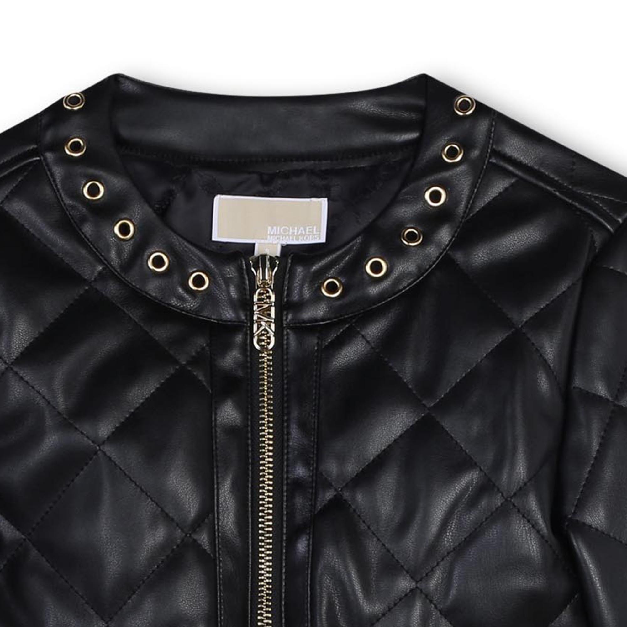 Michael kors studded leather jacket hotsell