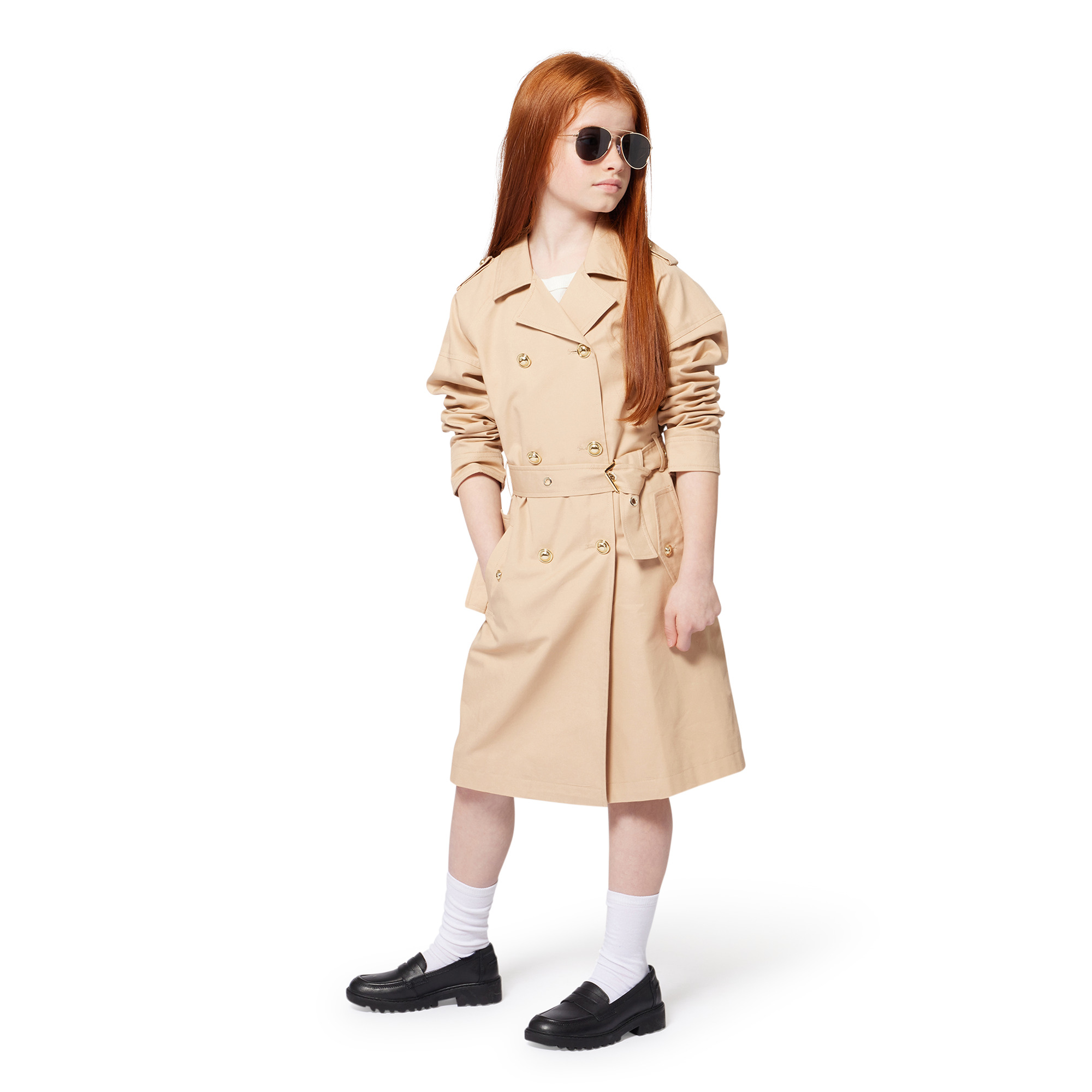 Lined cotton mackintosh MICHAEL KORS for GIRL