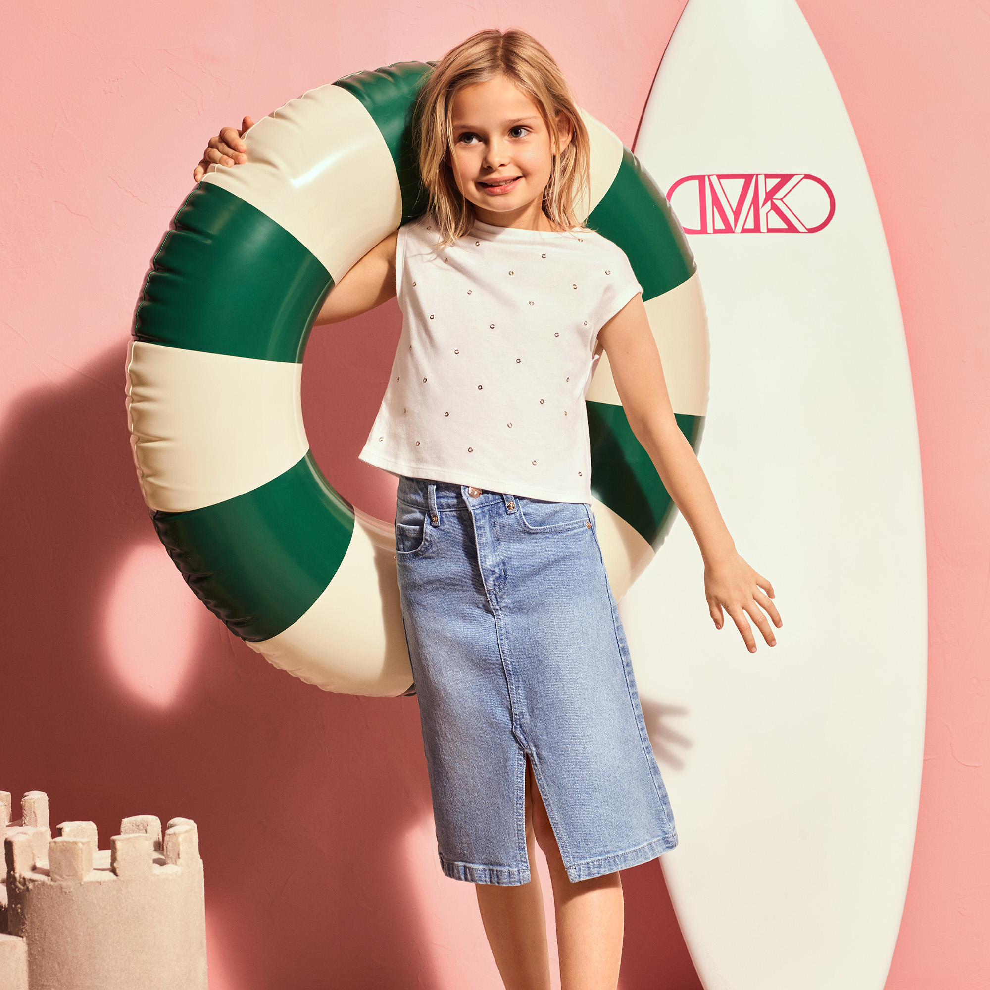 Falda midi vaquera MICHAEL KORS para NIÑA