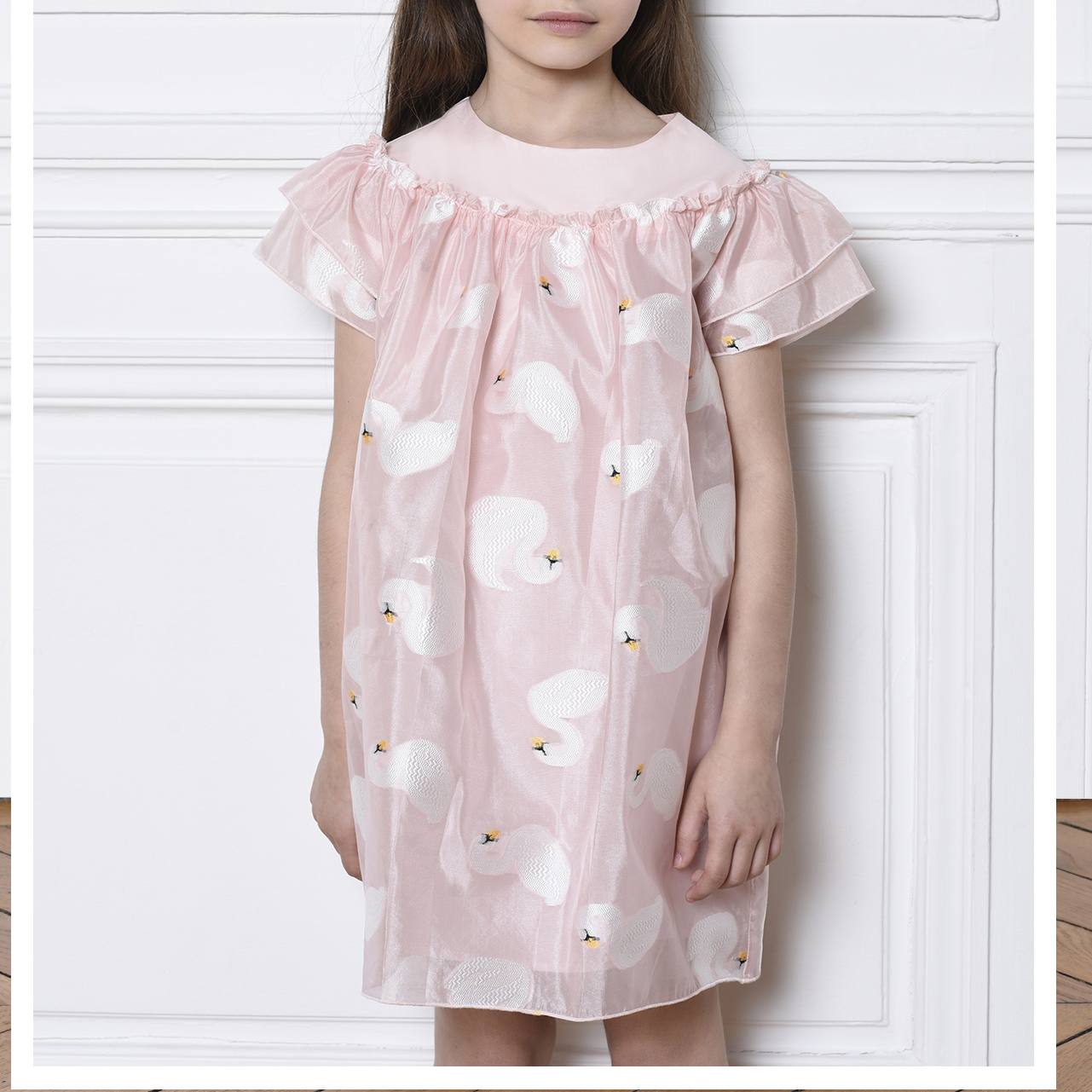 Embroidered organza dress CHARABIA for GIRL