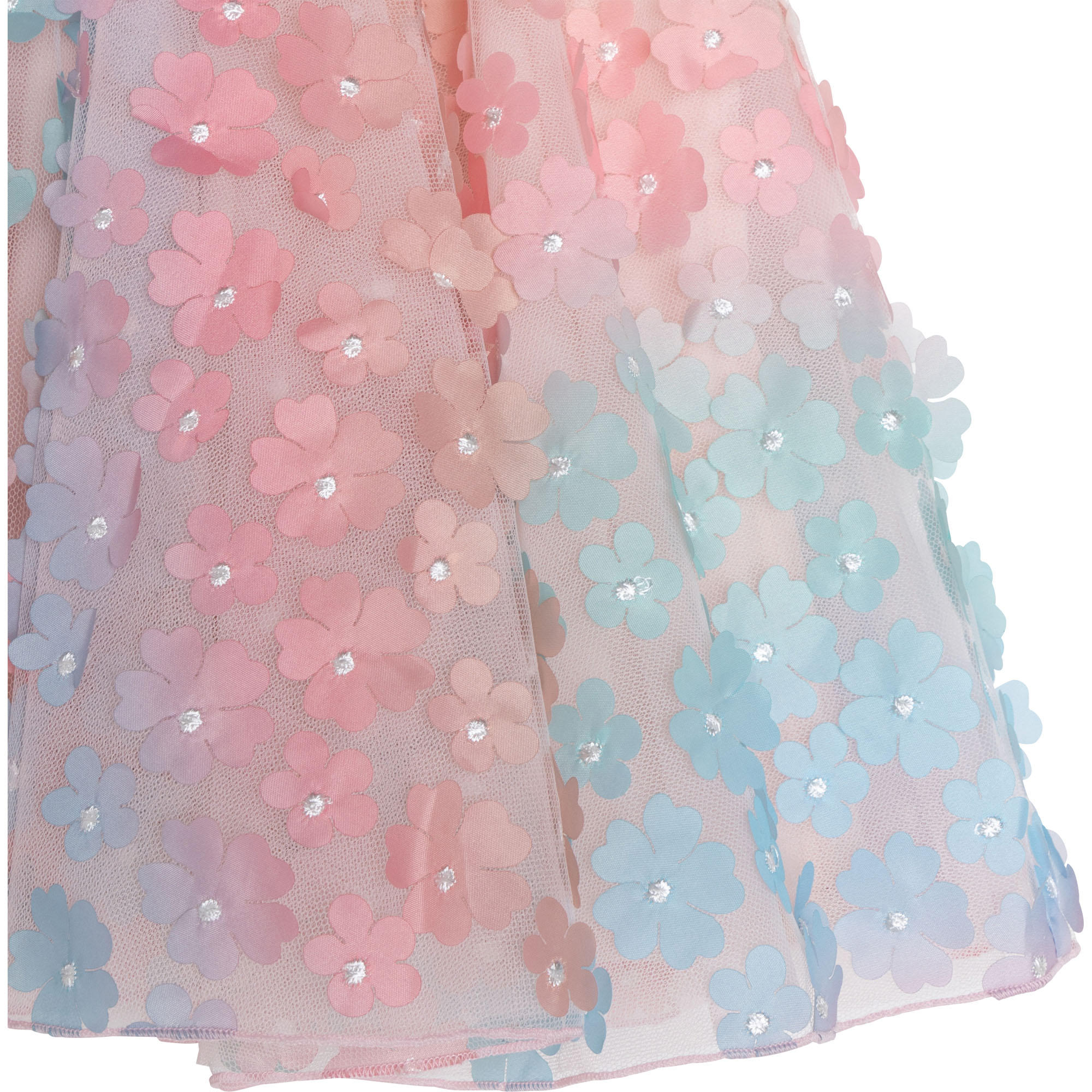 Flowered tulle skirt CHARABIA for GIRL