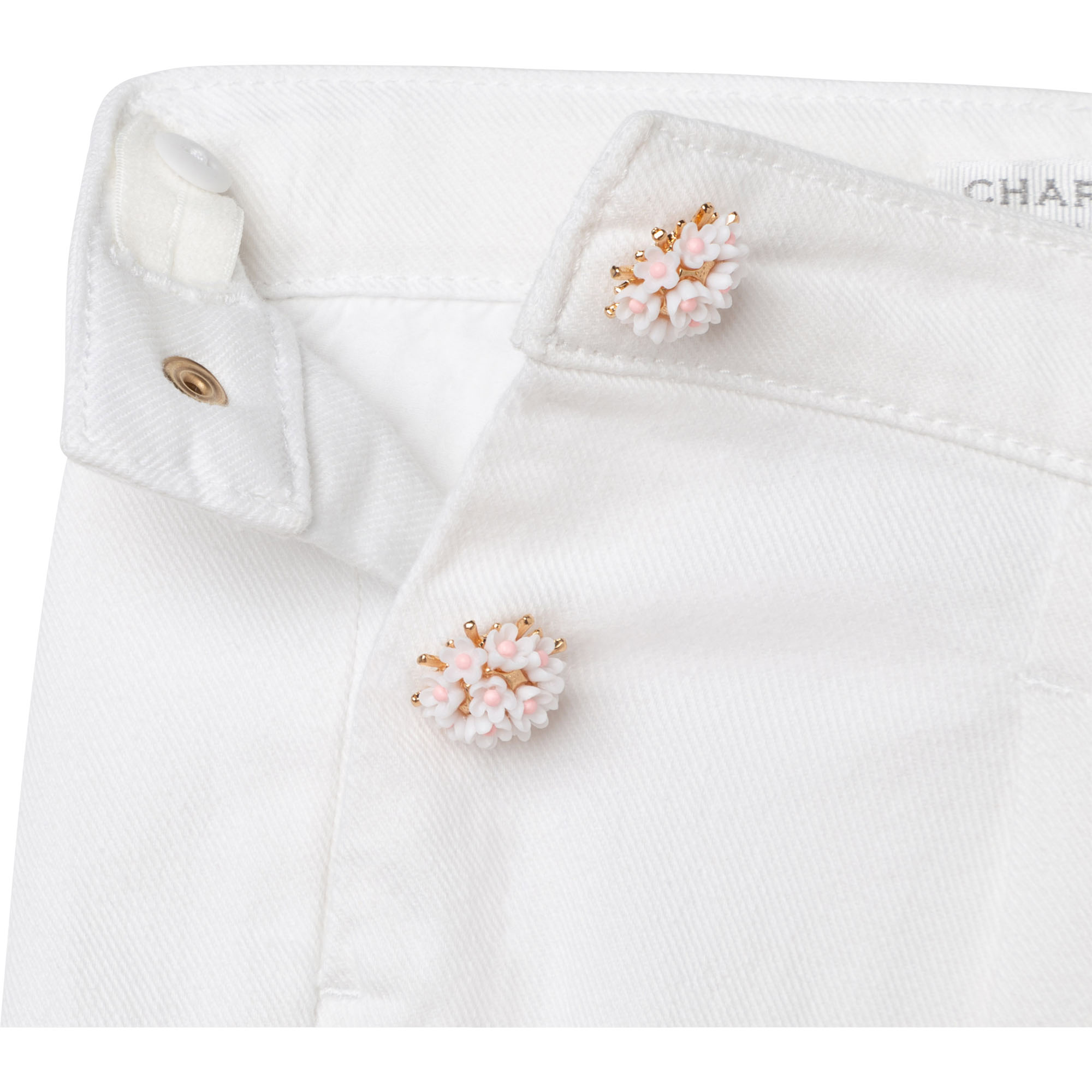 Plain cotton denim shorts CHARABIA for GIRL