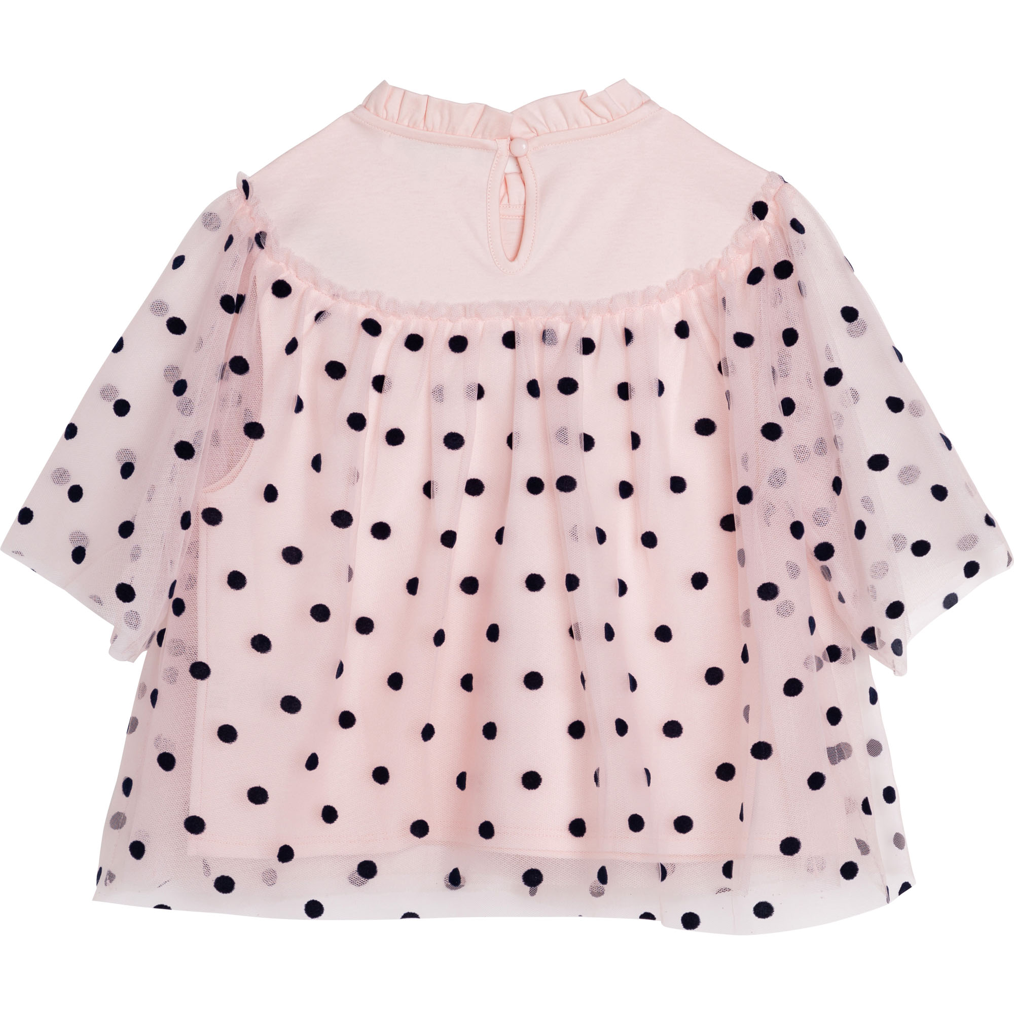 Polka-dot tulle blouse CHARABIA for GIRL