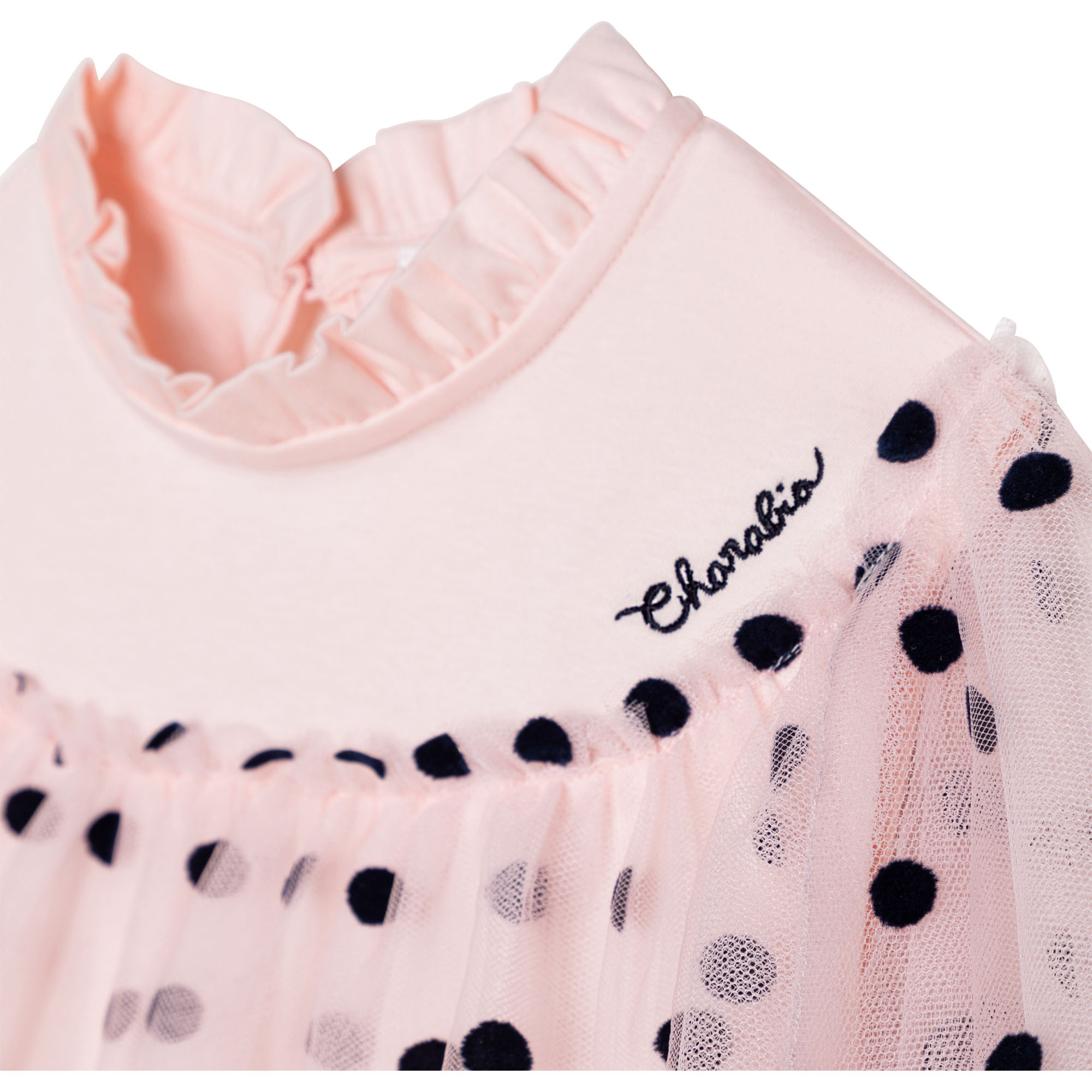 Blusa in tulle a pois CHARABIA Per BAMBINA