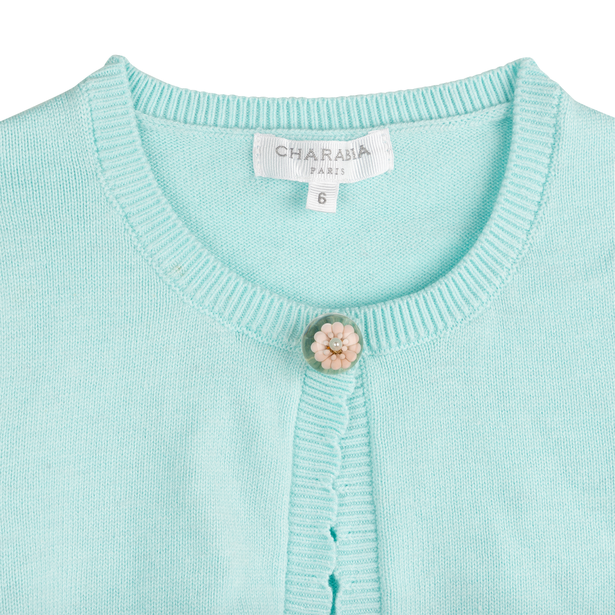 Knitted cotton cardigan CHARABIA for GIRL