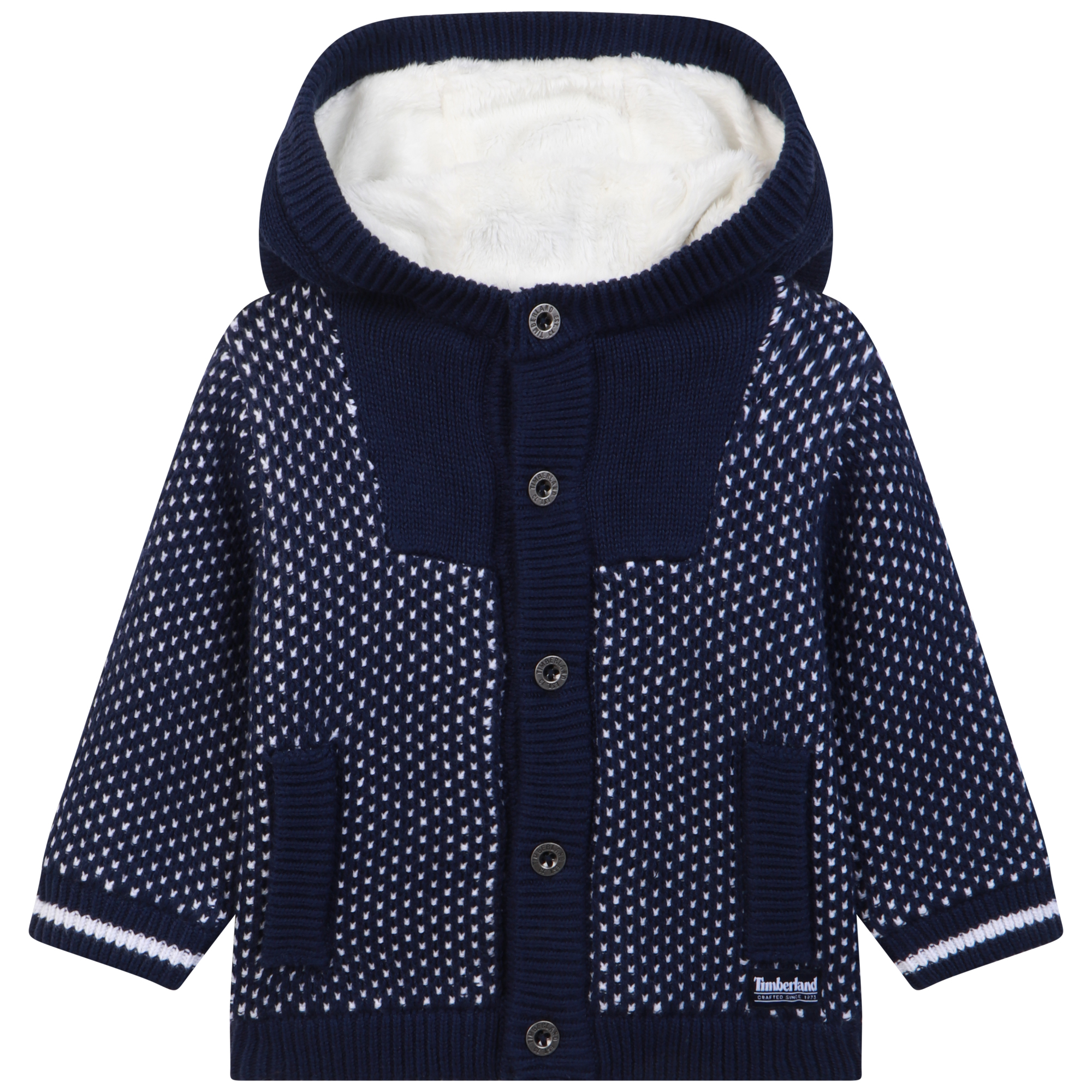 Lined cotton and wool cardigan TIMBERLAND for BOY