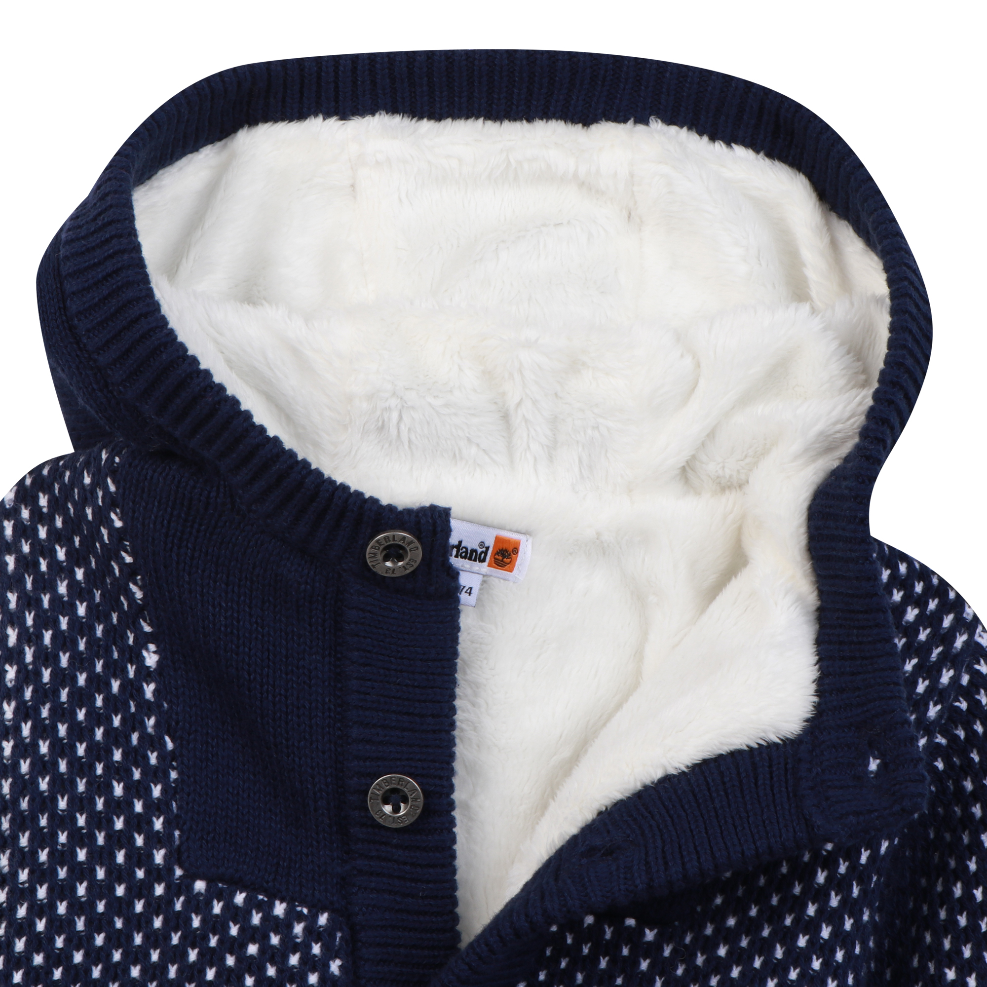 Lined cotton and wool cardigan TIMBERLAND for BOY