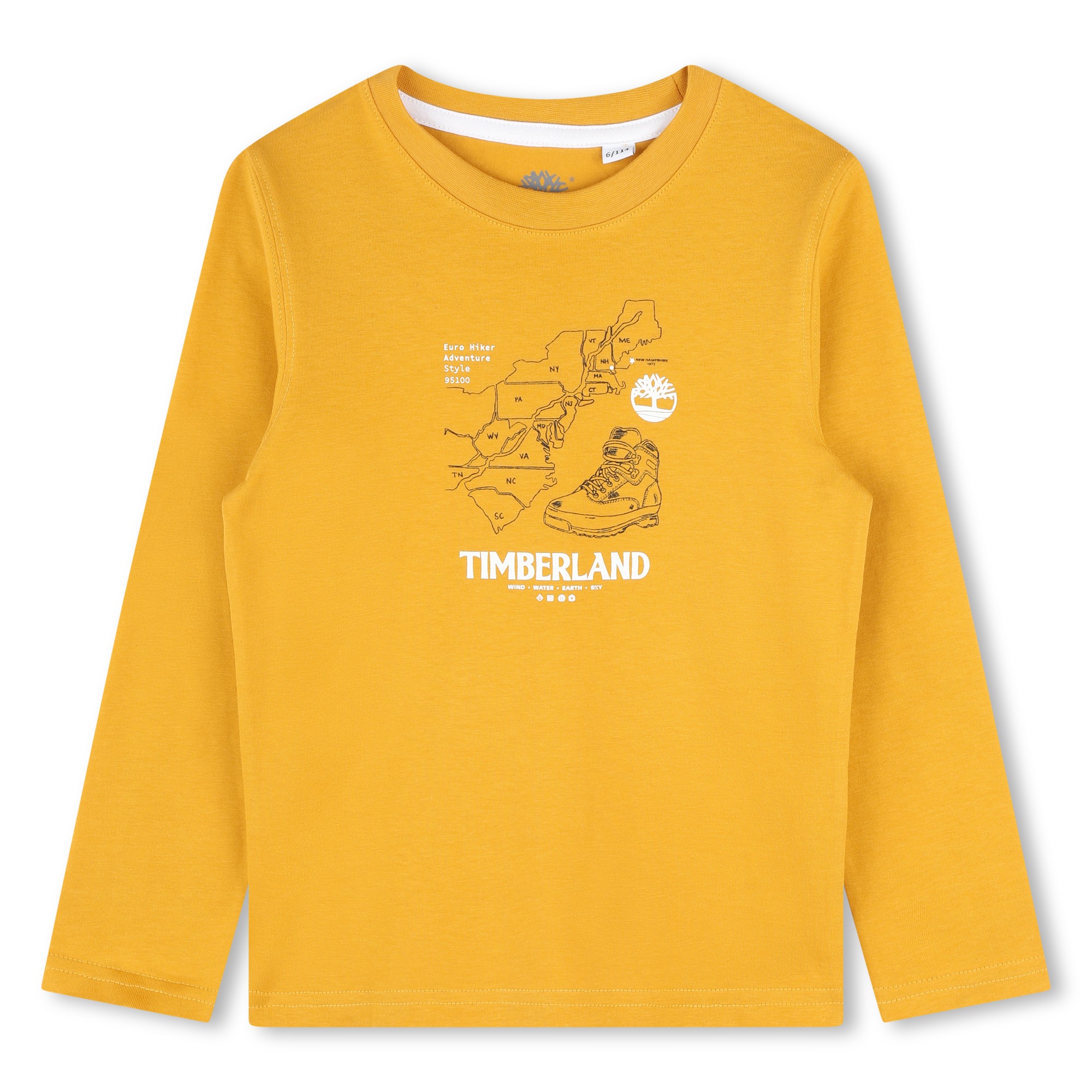 timberland t-shirt imprimé yellow boot garcon 12a jaune