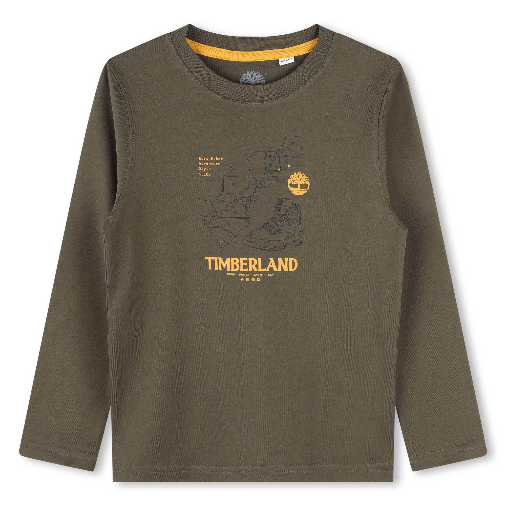timberland t-shirt imprimé yellow boot garcon 8a vert