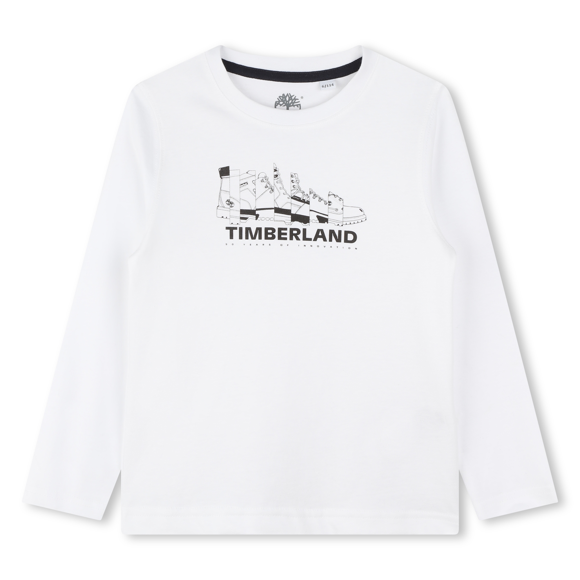timberland t-shirt imprimé yellow boot garcon 4a blanc