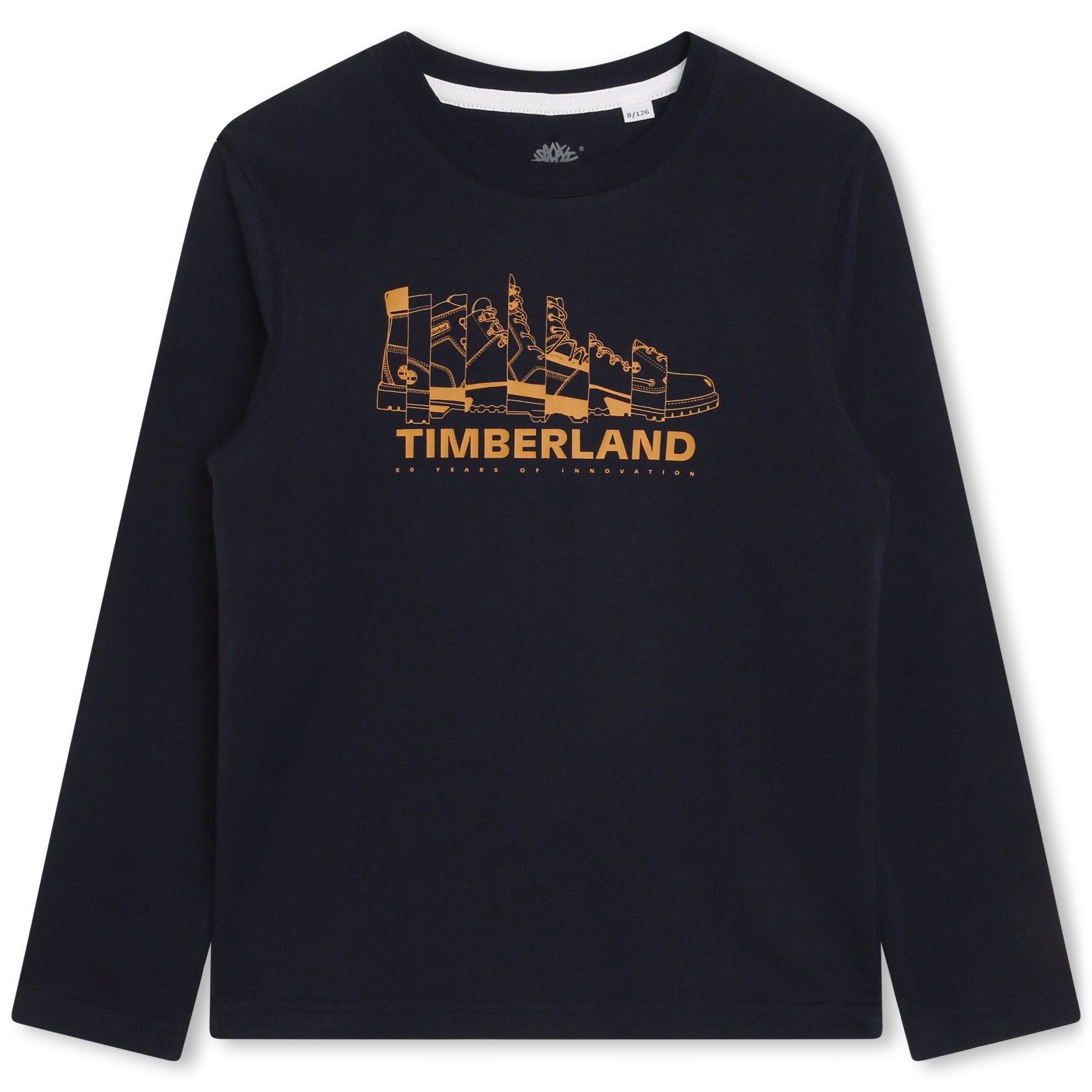 timberland t-shirt imprimé yellow boot garcon 12a bleu