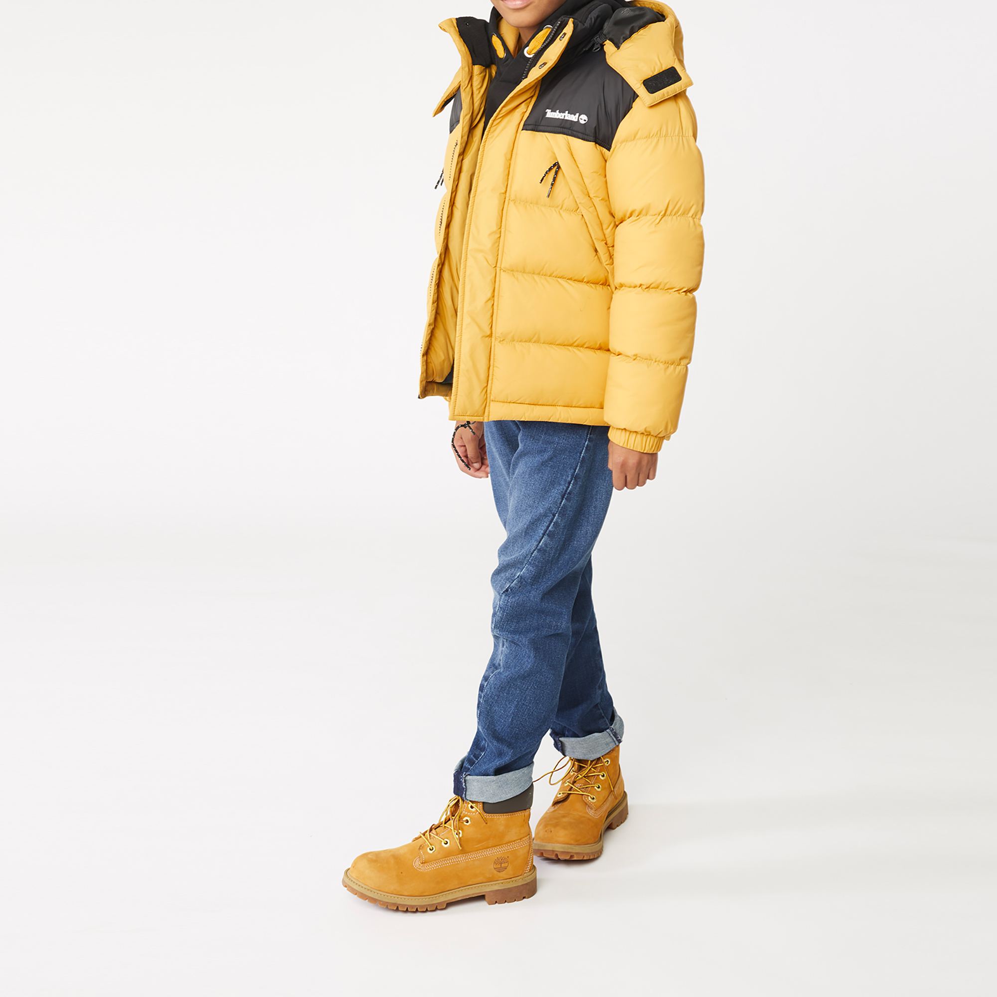 compensar Marquesina Médico TIMBERLAND Waterproof hooded puffer jacket boy yellow - | Kids around