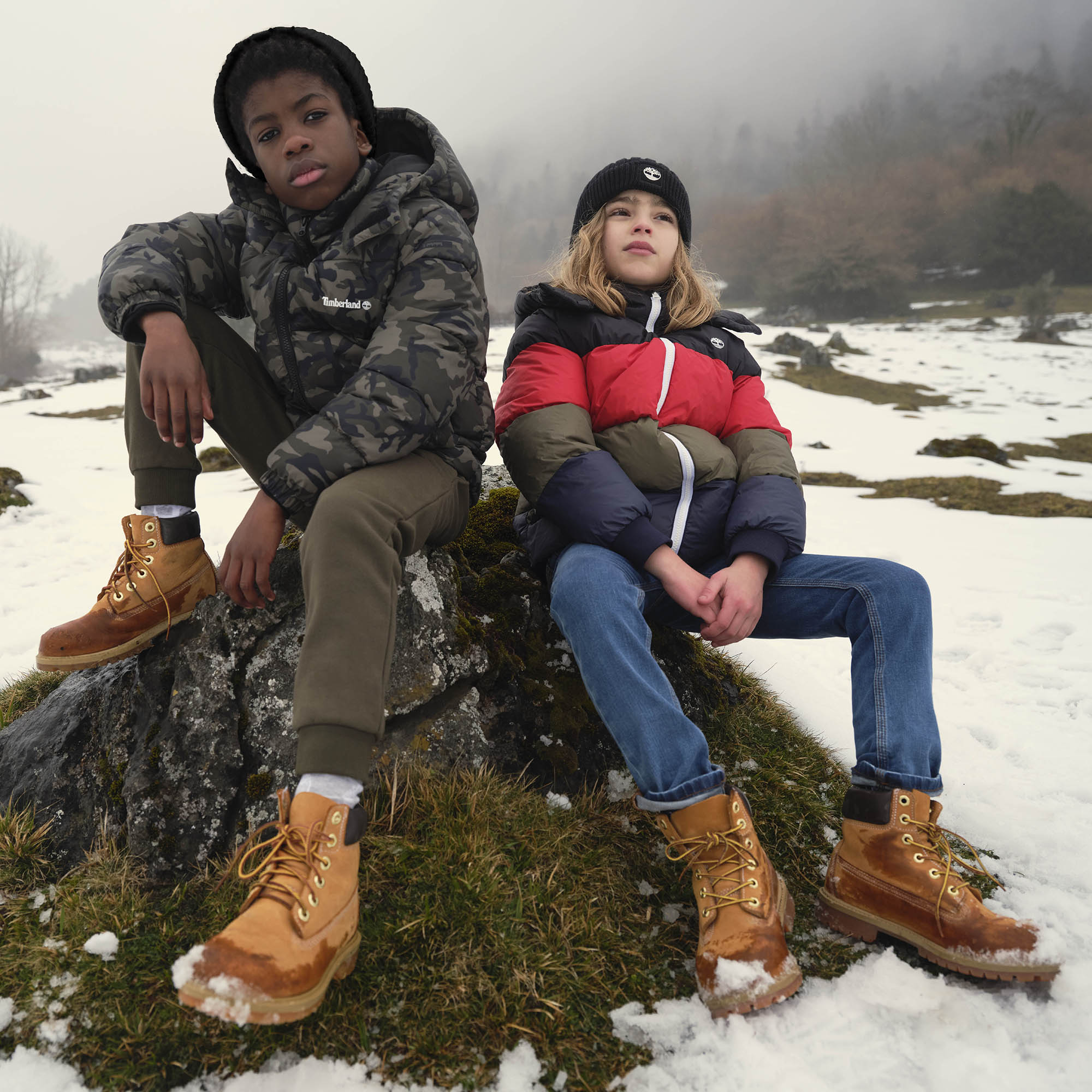 Water-repellent camo parka TIMBERLAND for BOY