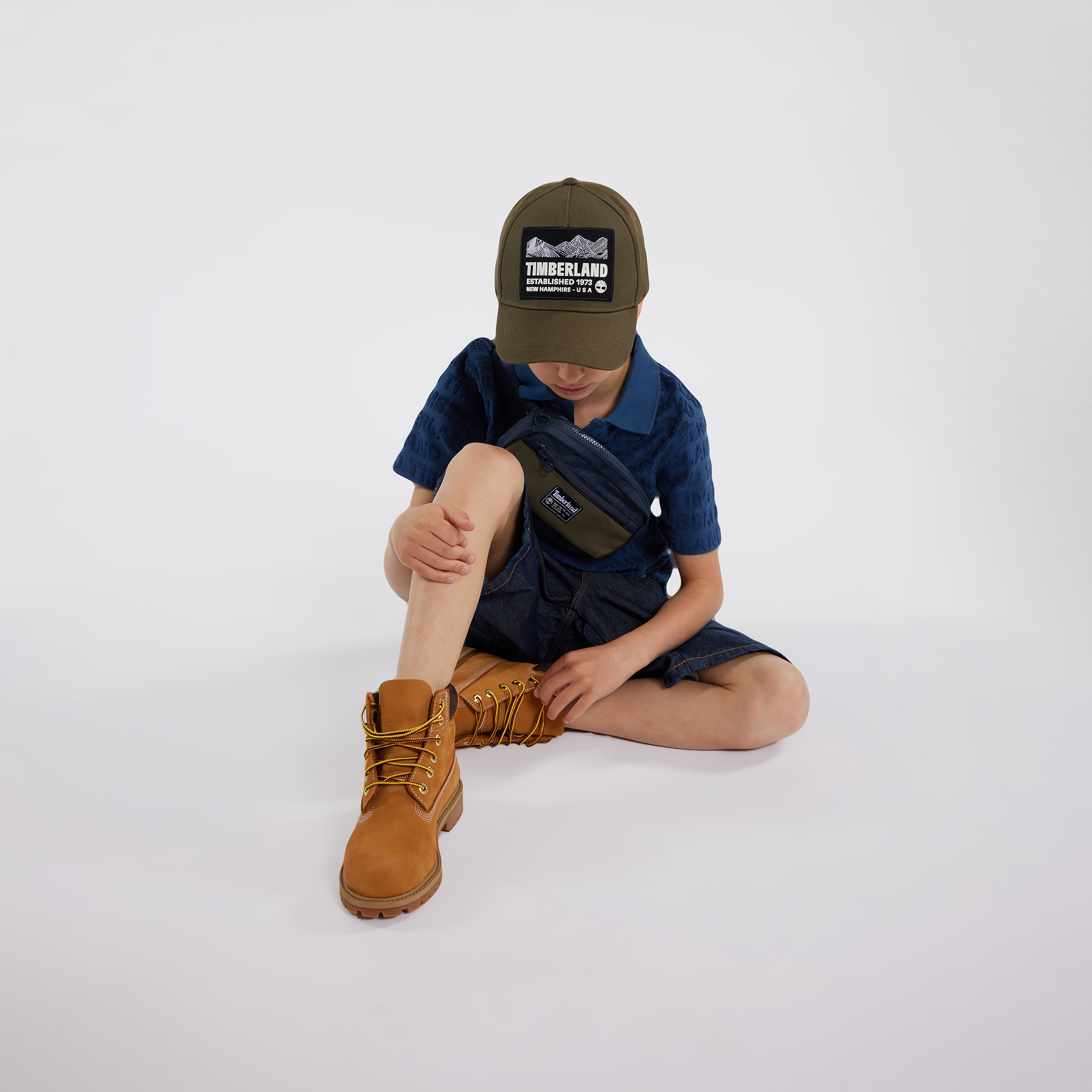 Short-sleeved terry polo shirt TIMBERLAND for BOY
