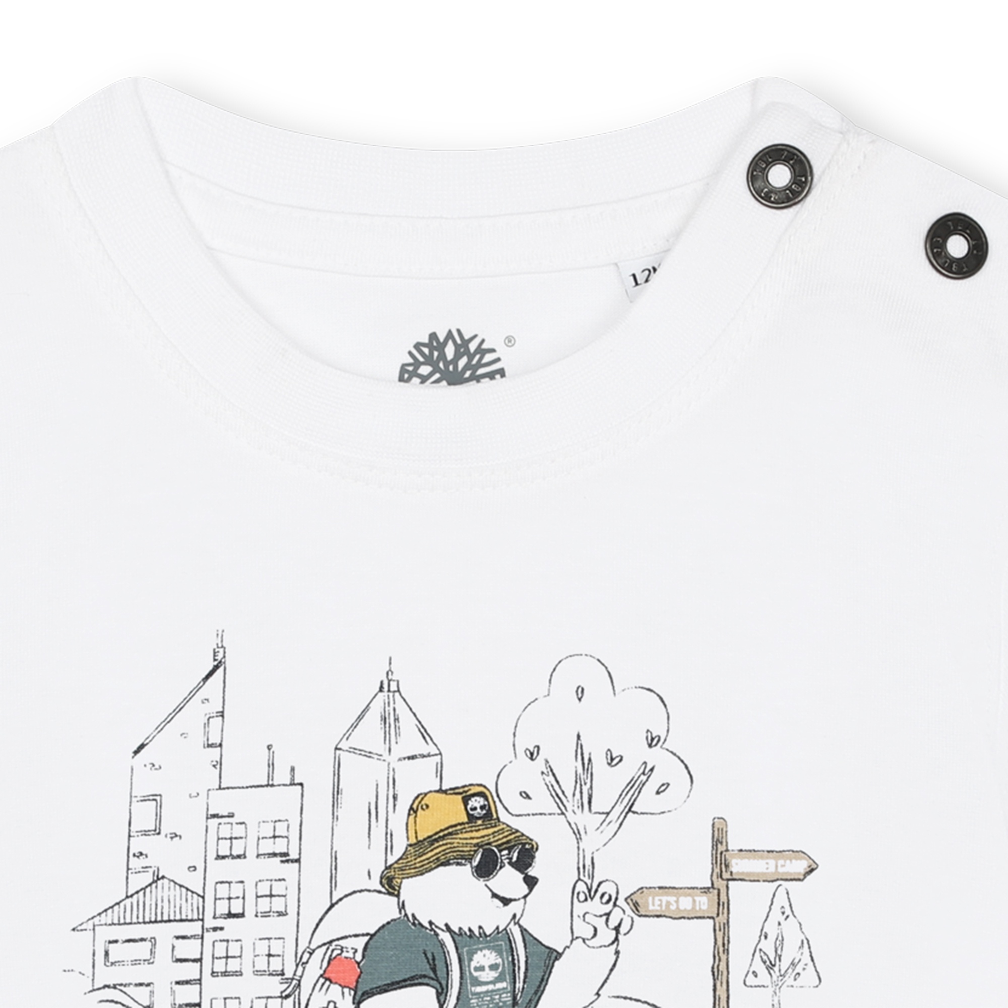 Round-neck press-stud T-shirt TIMBERLAND for BOY