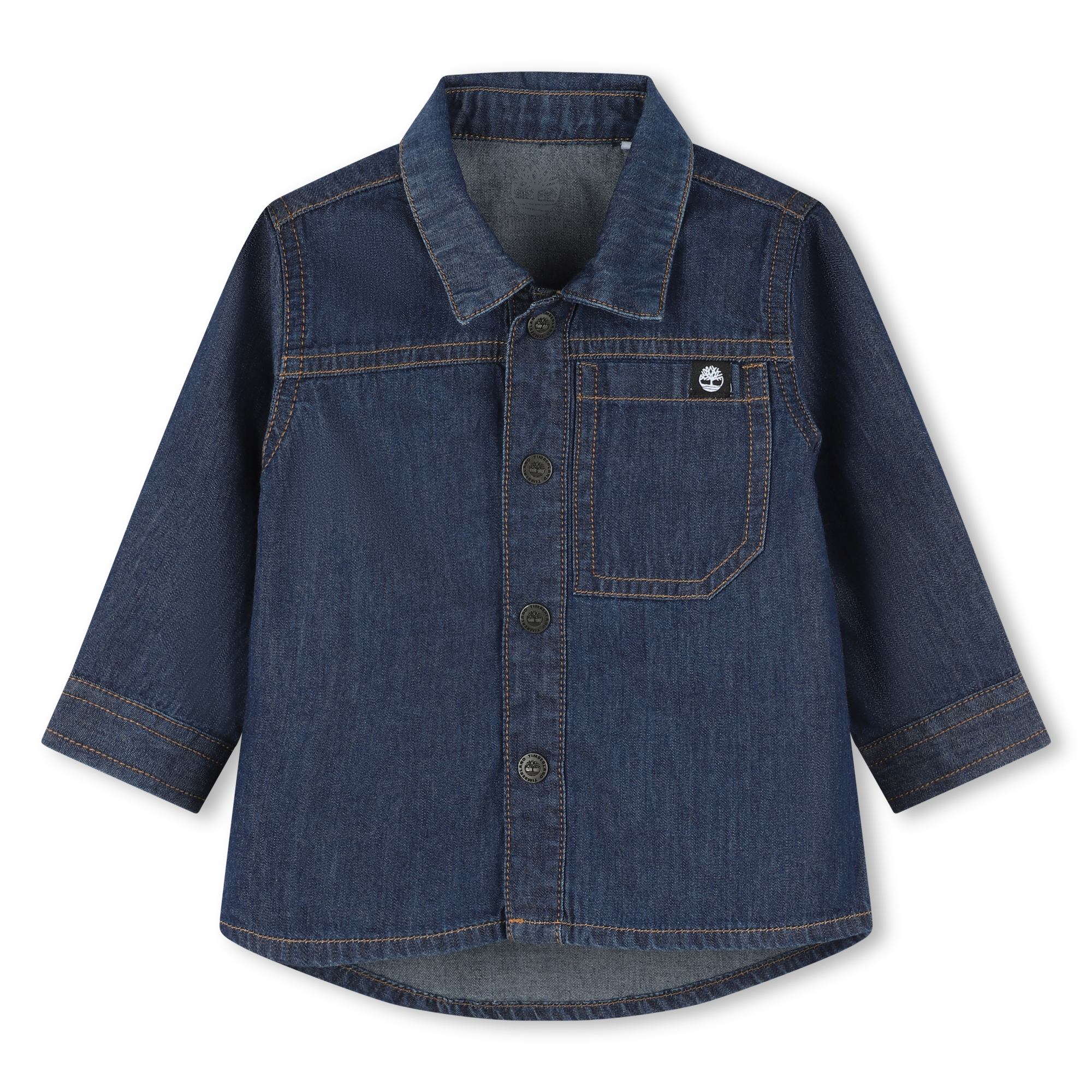 timberland chemise en jean coton garcon 3a bleu