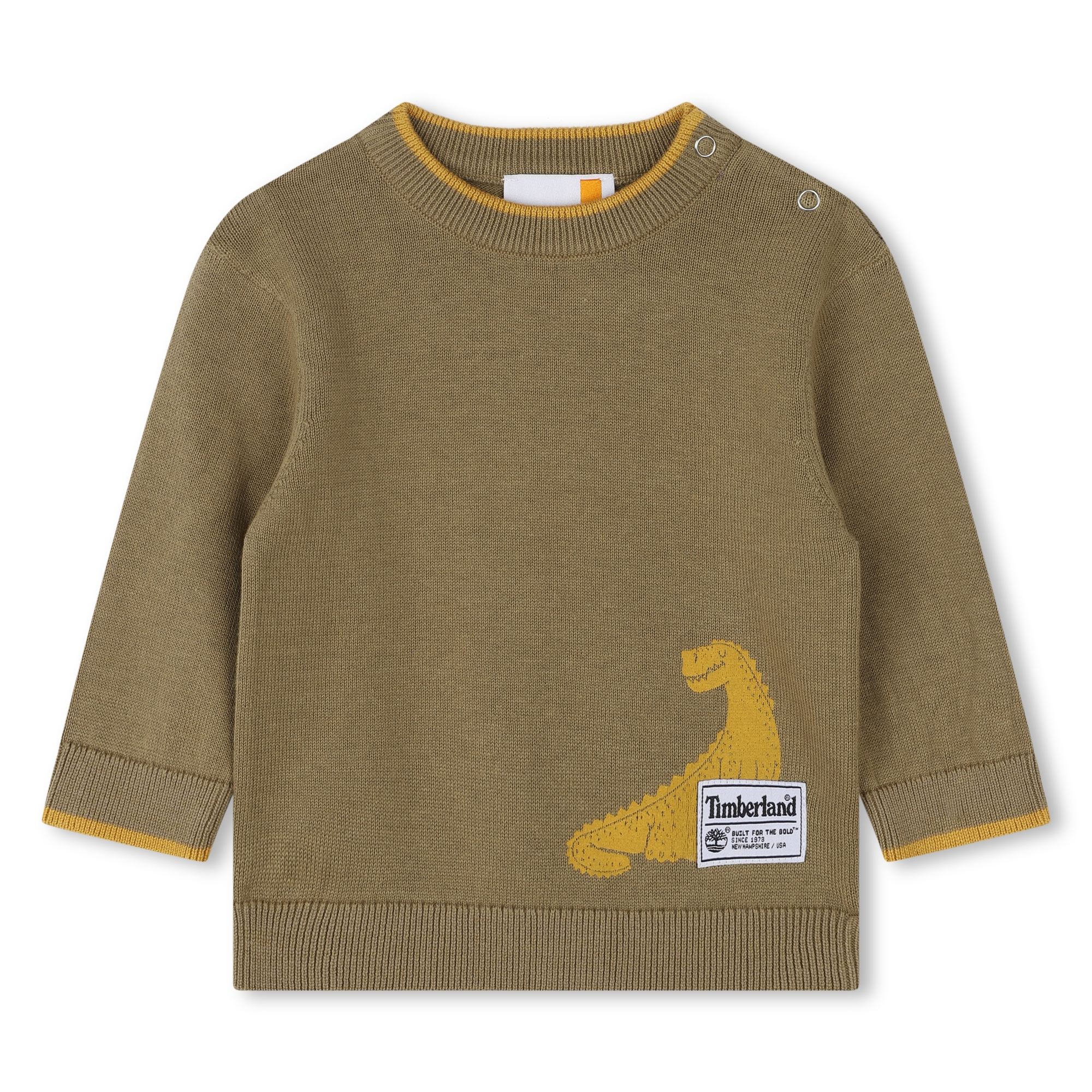 TIMBERLAND Pull en tricot avec dinosaure bebe beige Kids around