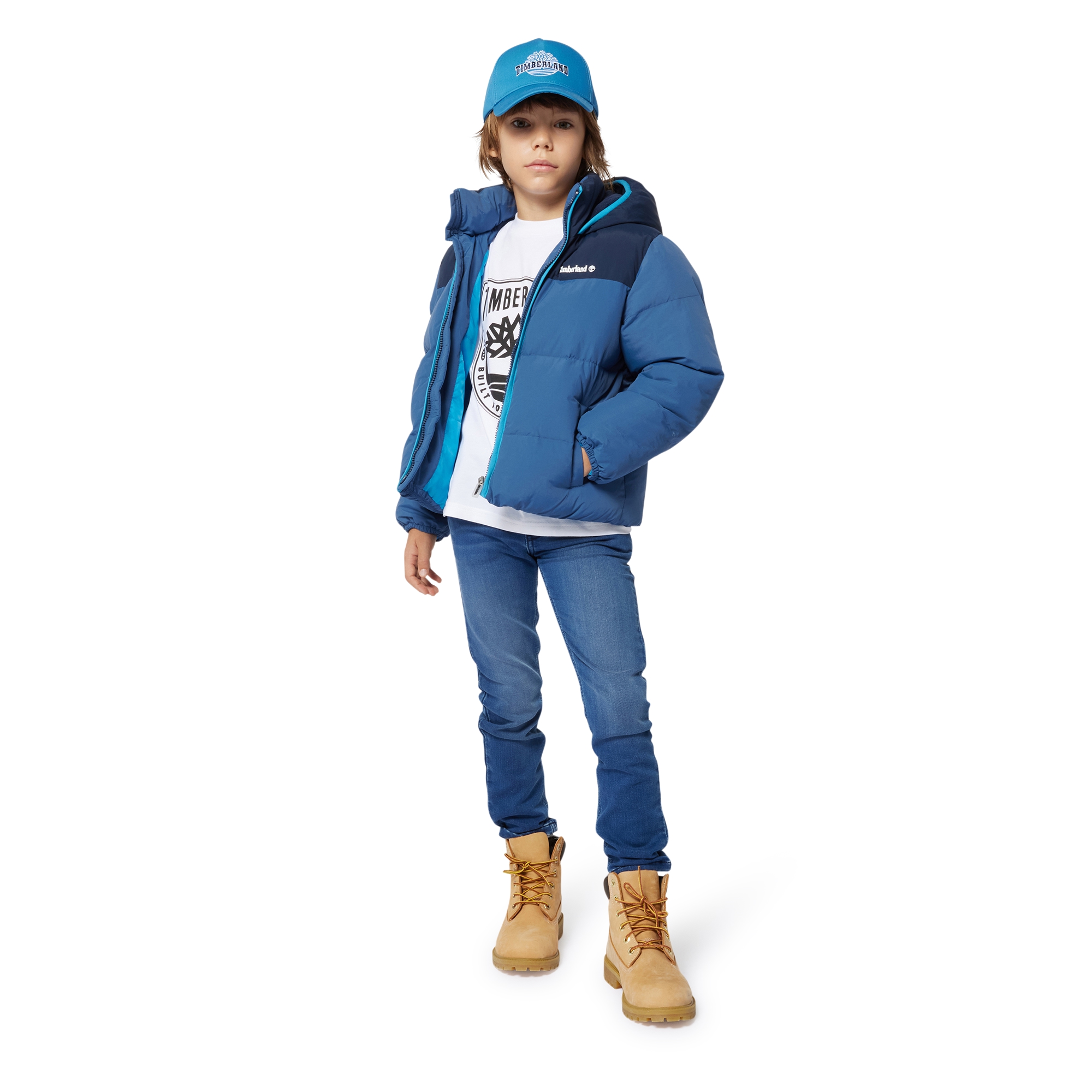 Water-repellent logo parka TIMBERLAND for BOY