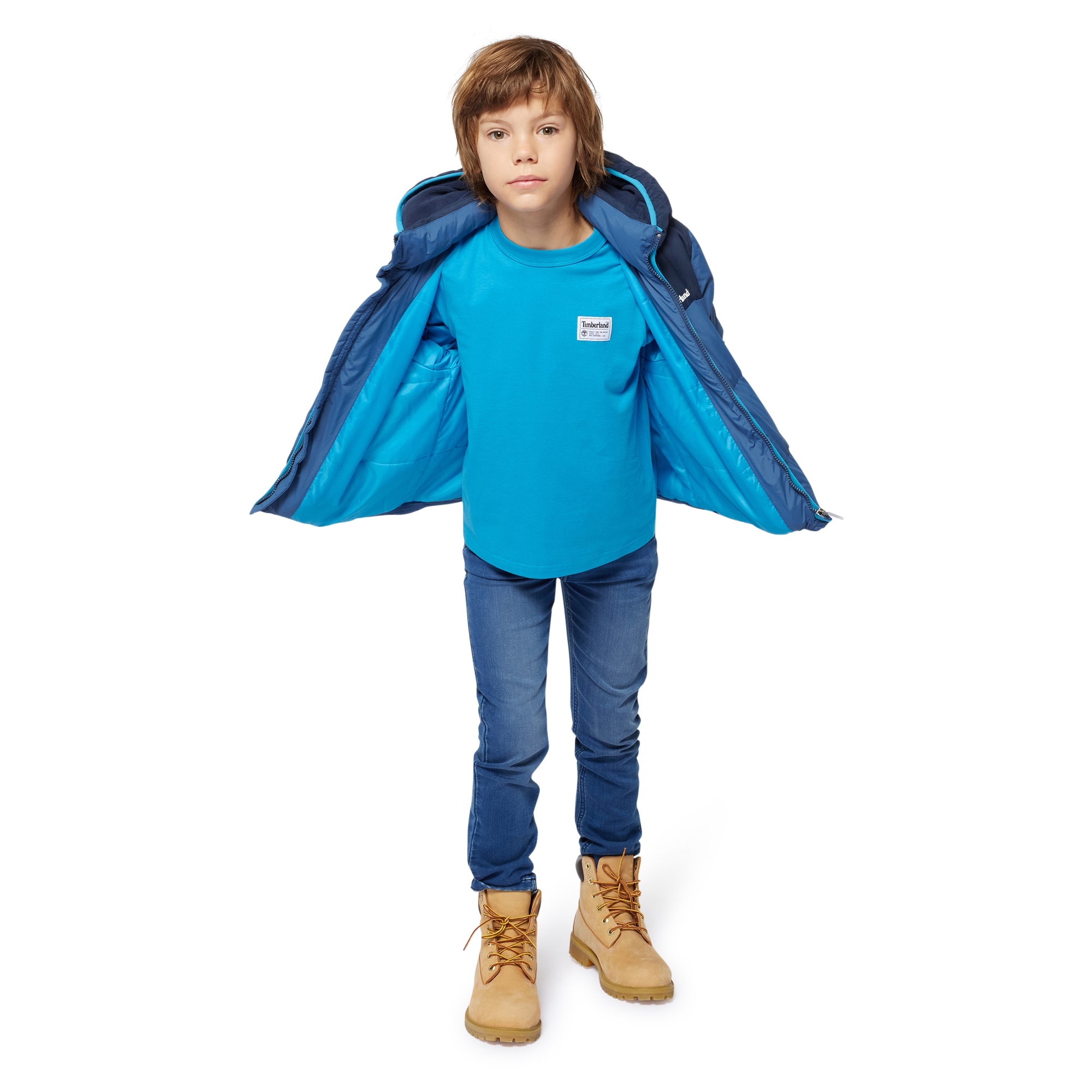 Water-repellent logo parka TIMBERLAND for BOY