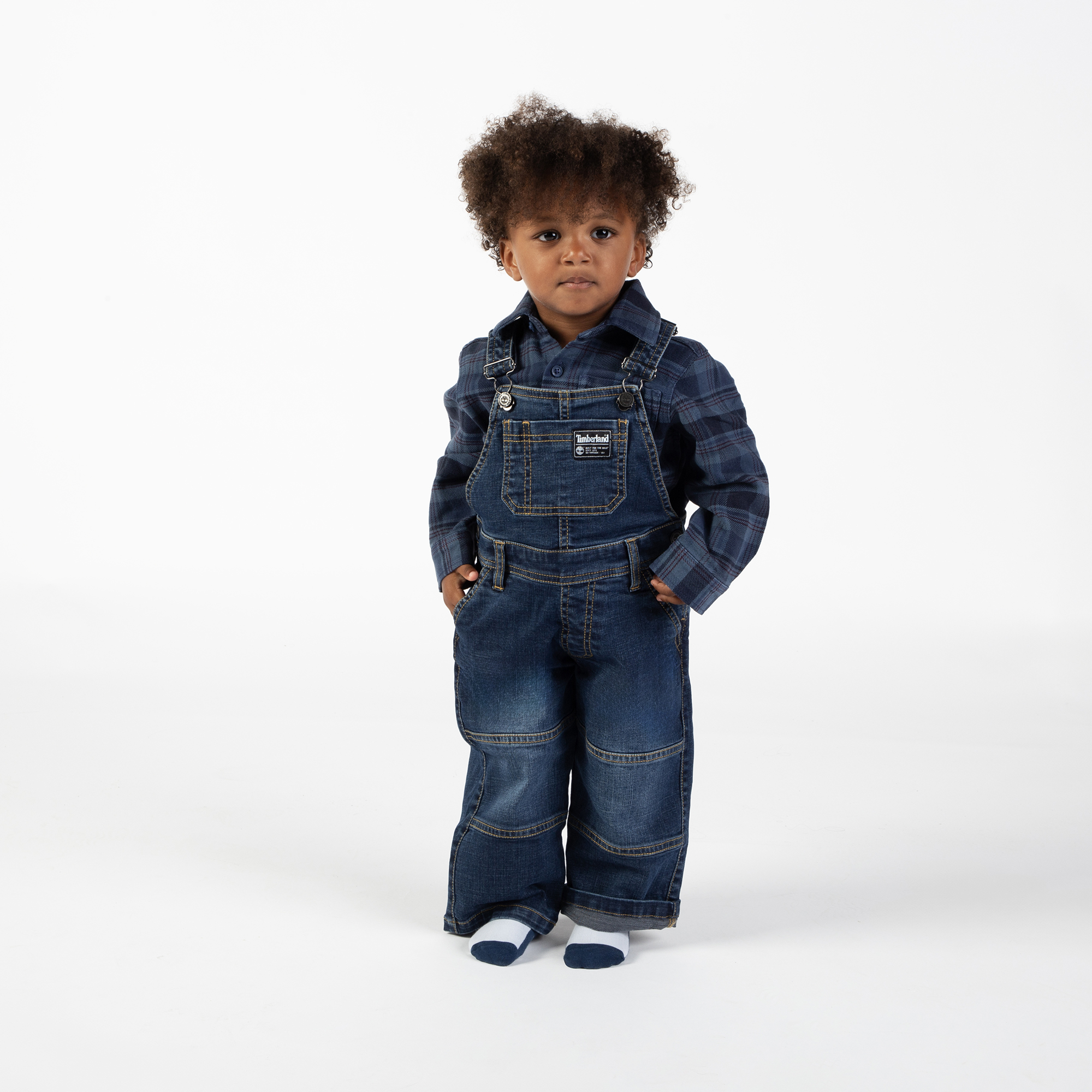 Denim overalls with pockets TIMBERLAND for BOY