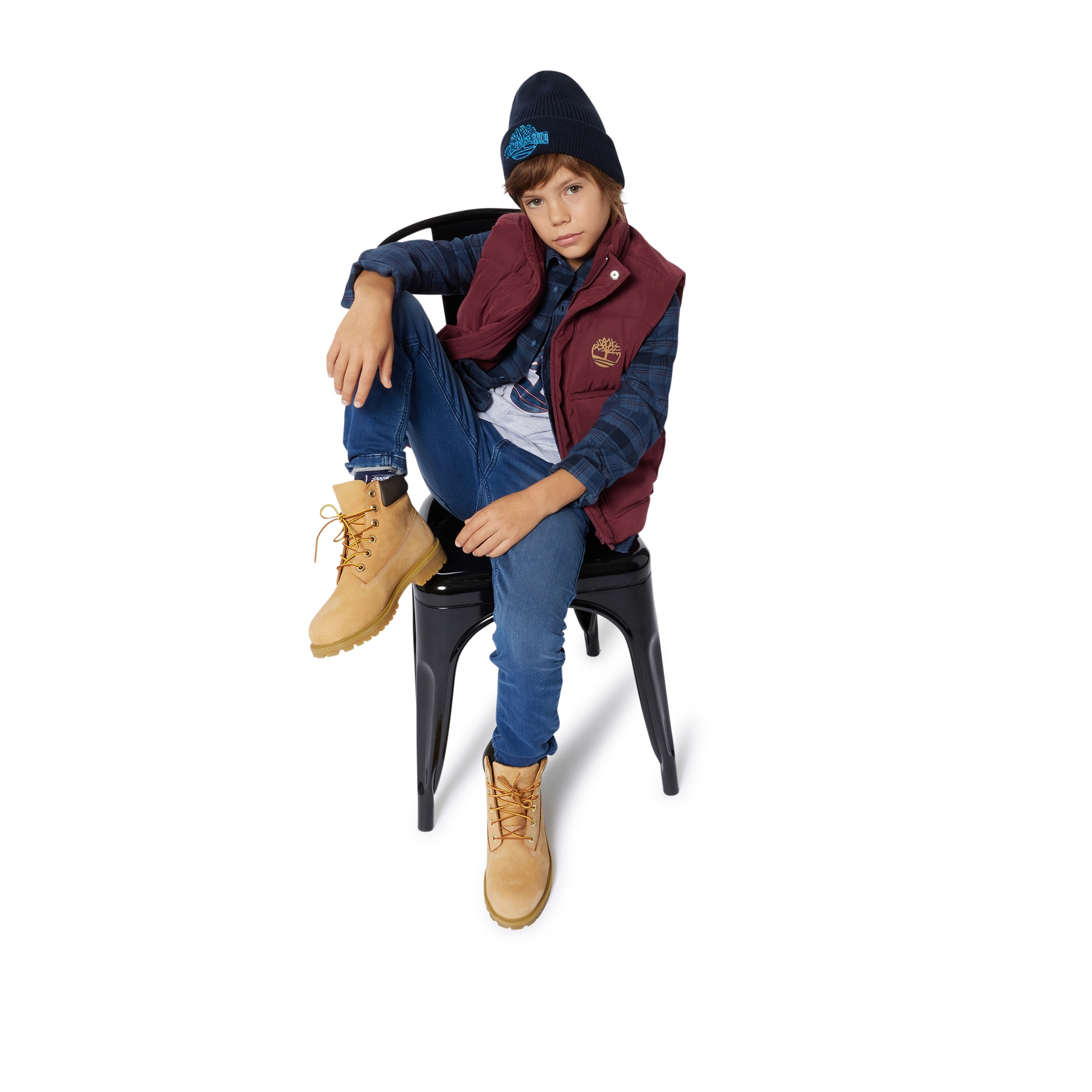 Zip-up logo parka TIMBERLAND for BOY