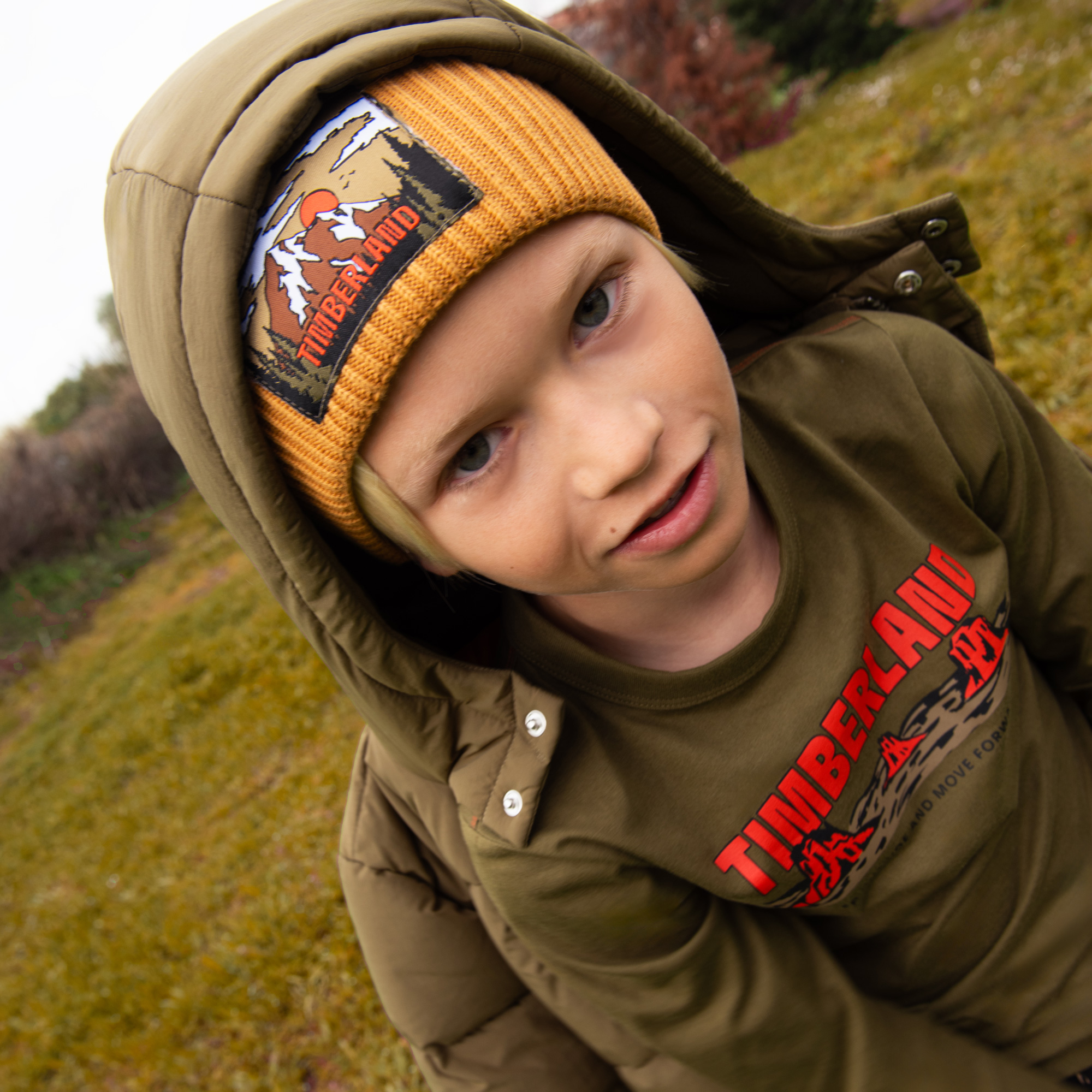 T-shirt with print and message TIMBERLAND for BOY