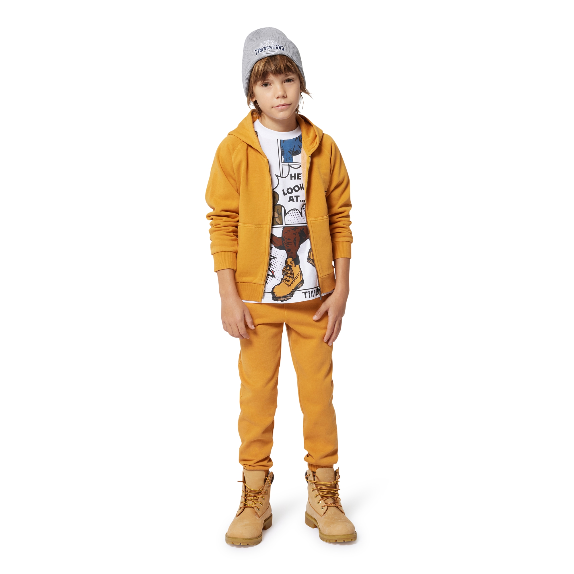 Hooded fleece cardigan TIMBERLAND for BOY