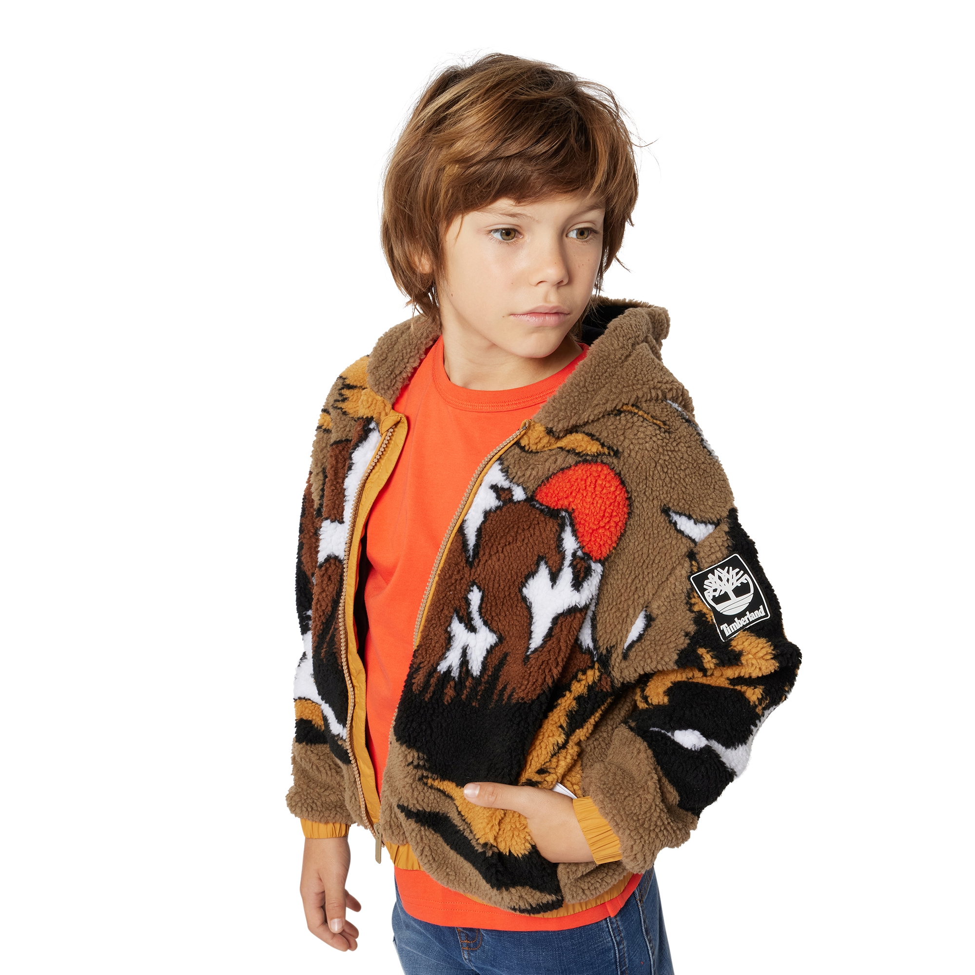 Zip-up hooded cardigan TIMBERLAND for BOY